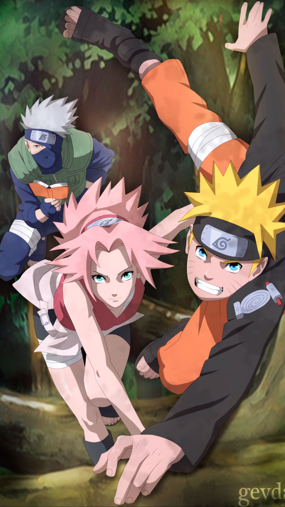 Baixar papel de parede para celular de Anime, Naruto, Sakura Haruno, Naruto Uzumaki, Kakashi Hatake gratuito.