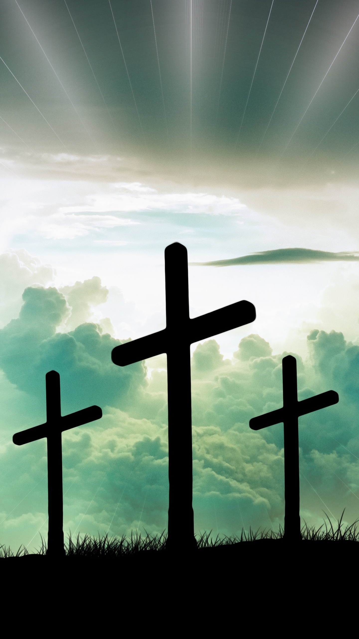 Download mobile wallpaper Cloud, Cross, Religious, Christian for free.