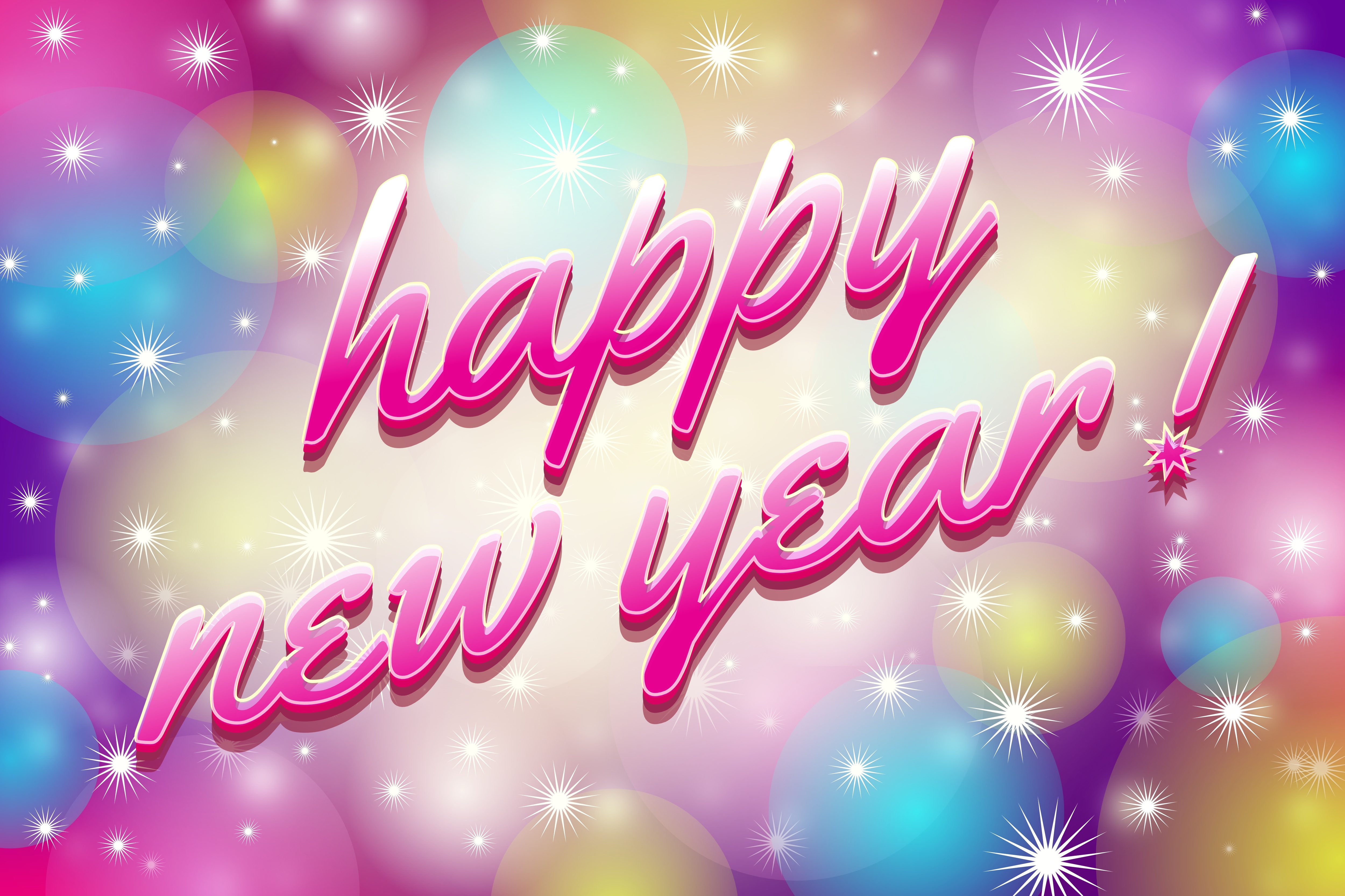 Download mobile wallpaper New Year, Holiday, Colorful, Happy New Year for free.