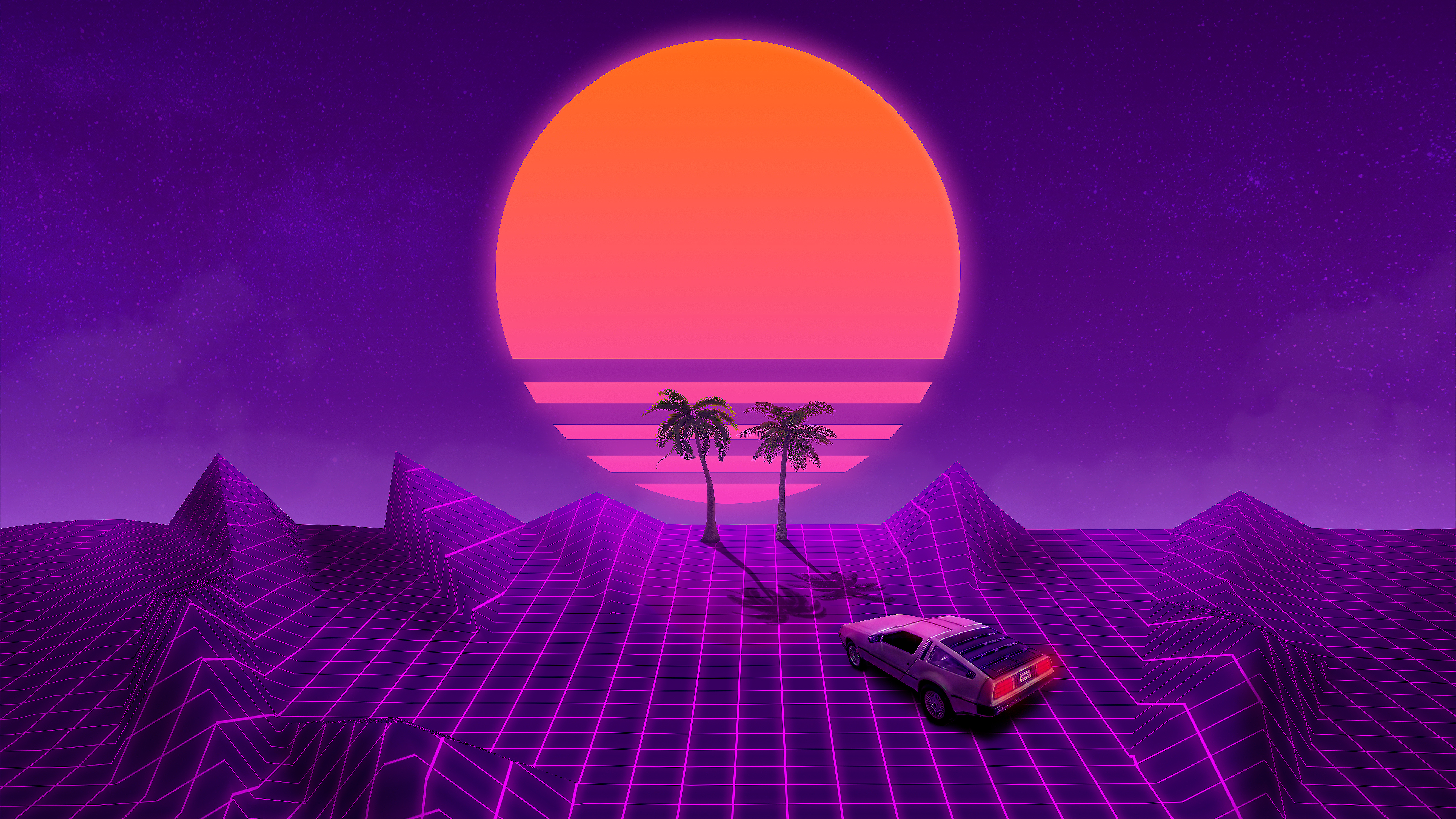 Download mobile wallpaper Artistic, Synthwave, Retro Wave for free.