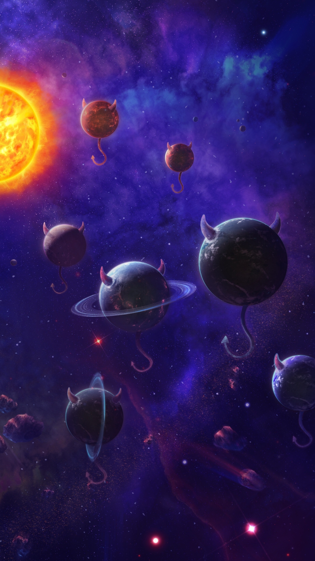Descarga gratuita de fondo de pantalla para móvil de Planetas, Estrellas, Espacio, Planeta, Ciencia Ficción.