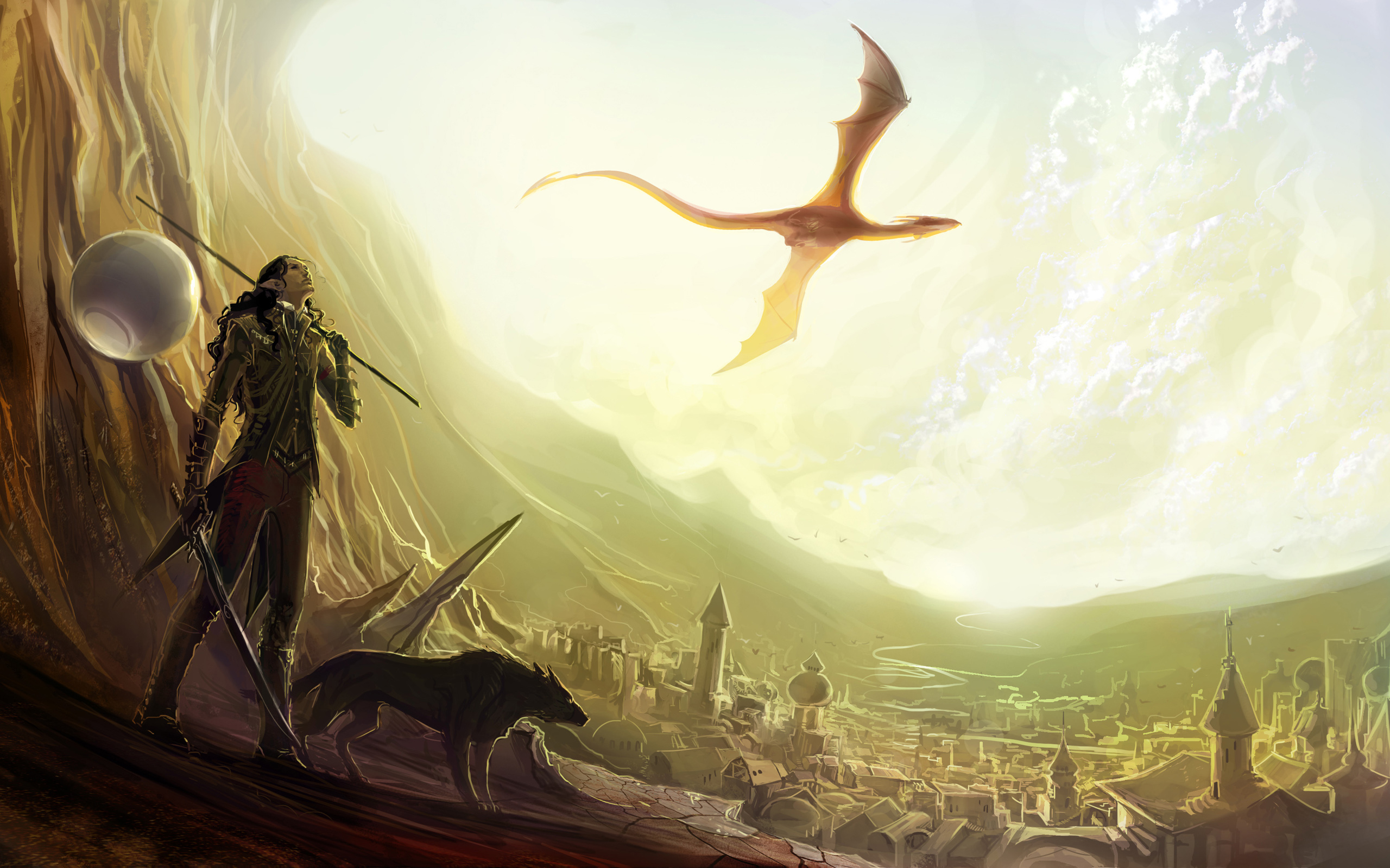 246403 descargar fondo de pantalla fantasía, aventura, dragón, elfo: protectores de pantalla e imágenes gratis