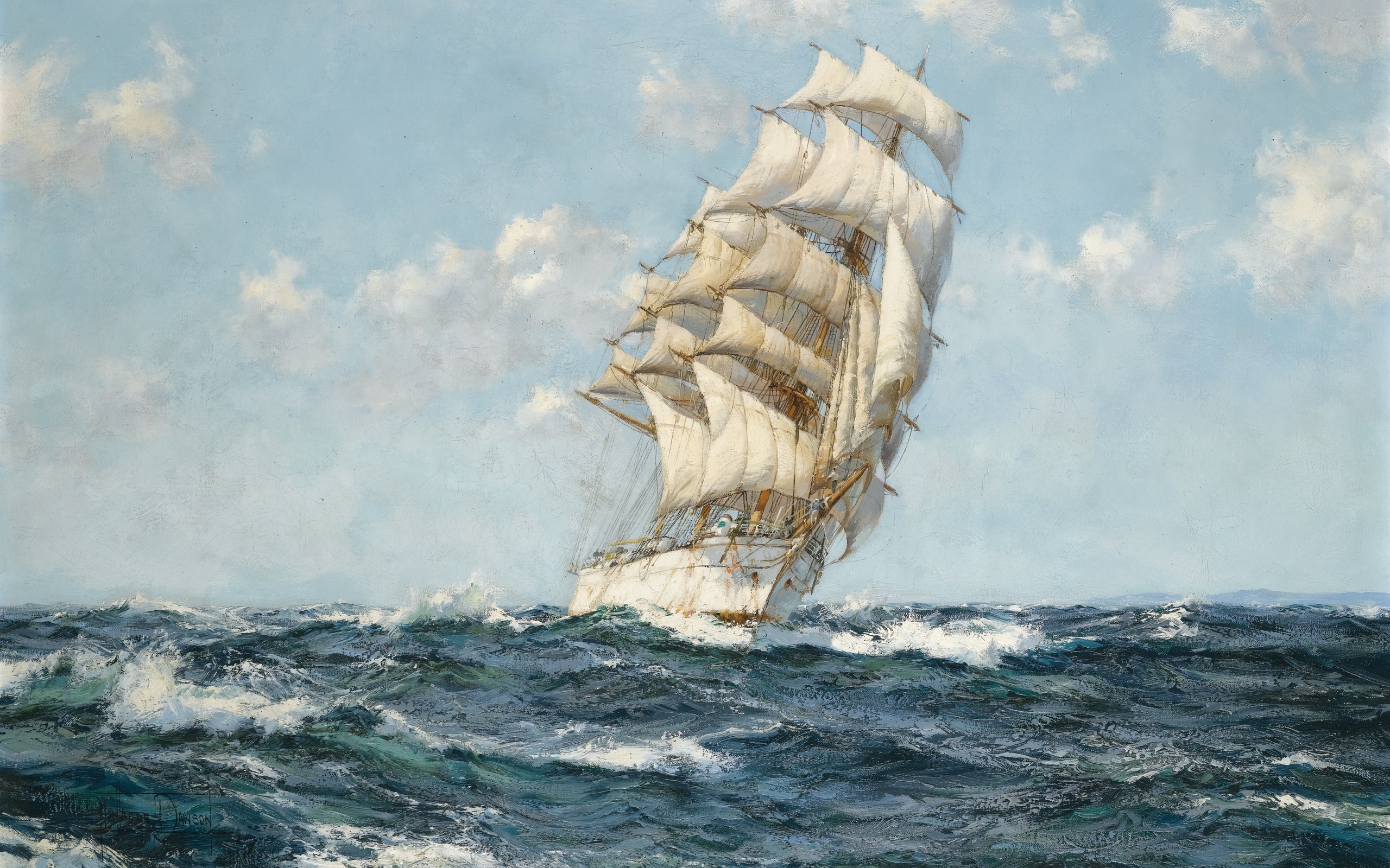 571195 Hintergrundbild herunterladen künstlerisch, segelschiff - Bildschirmschoner und Bilder kostenlos