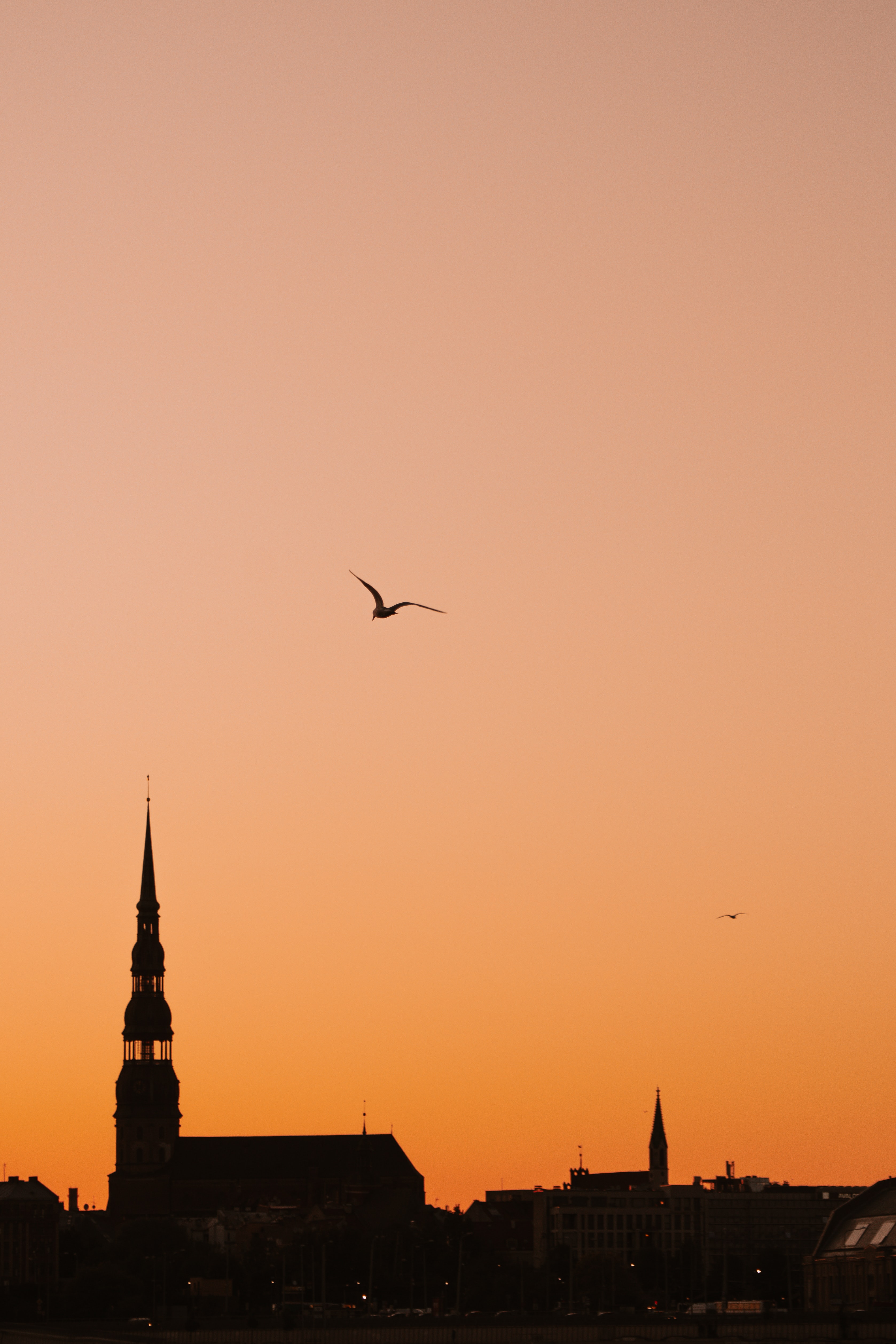 Free download wallpaper Cities, Sunset, Lock, Silhouette, Architecture on your PC desktop