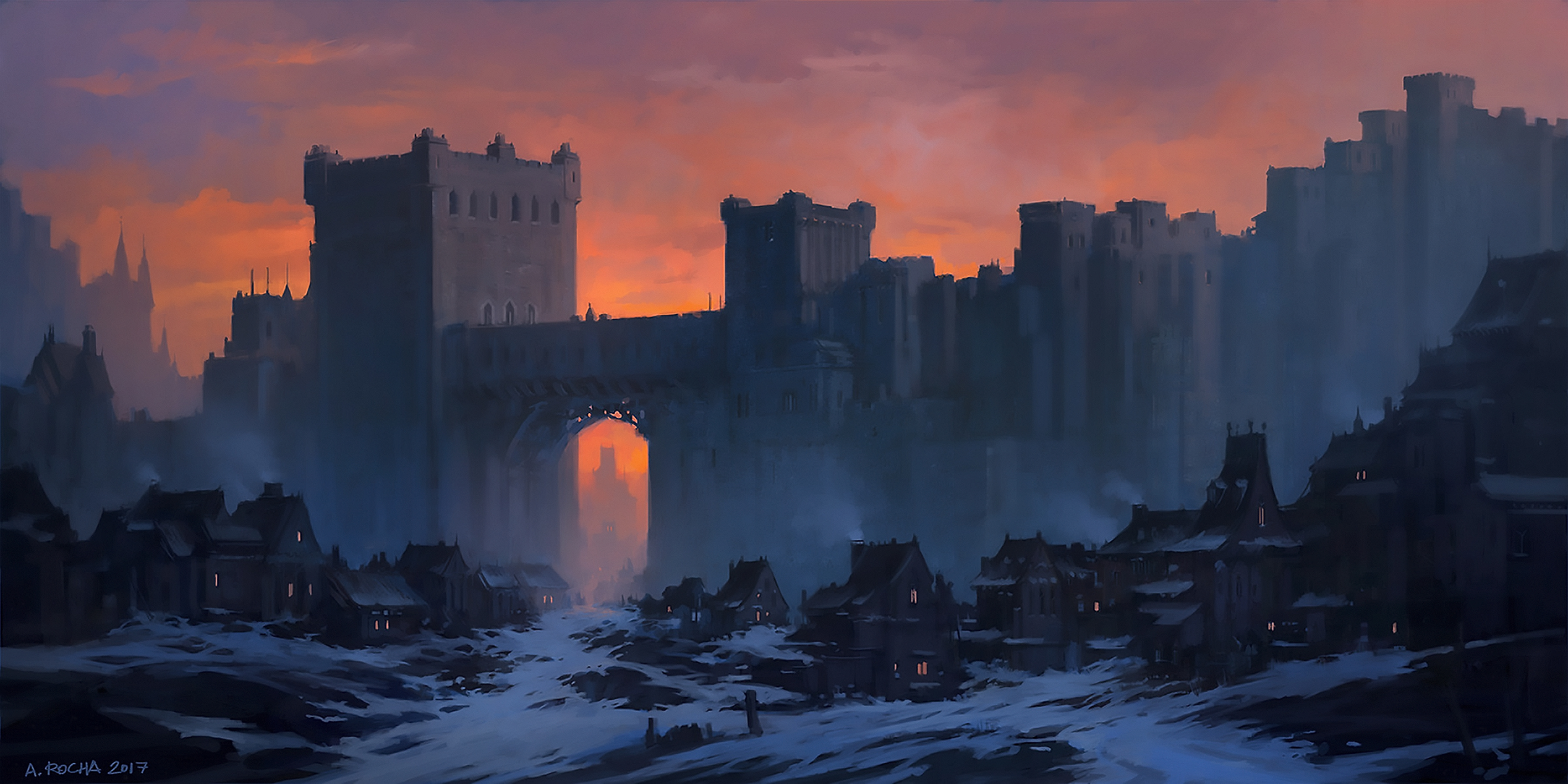 Free download wallpaper Fantasy, City on your PC desktop