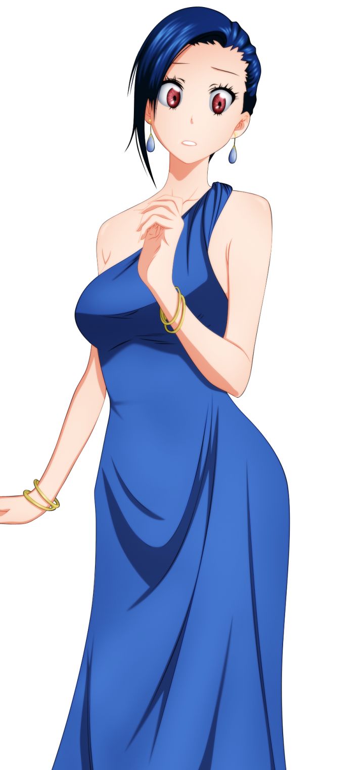 Download mobile wallpaper Anime, Dress, Earrings, Blue Hair, Red Eyes, Blue Dress, Seishirou Tsugumi, Nisekoi for free.