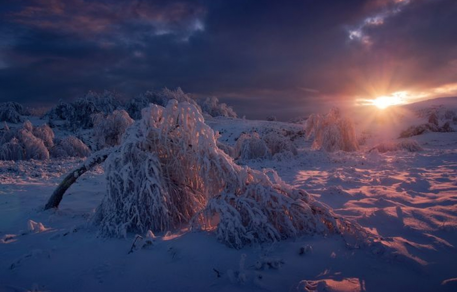 Téléchargez gratuitement l'image Neige, Coucher De Soleil, Paysage, Nature sur le bureau de votre PC
