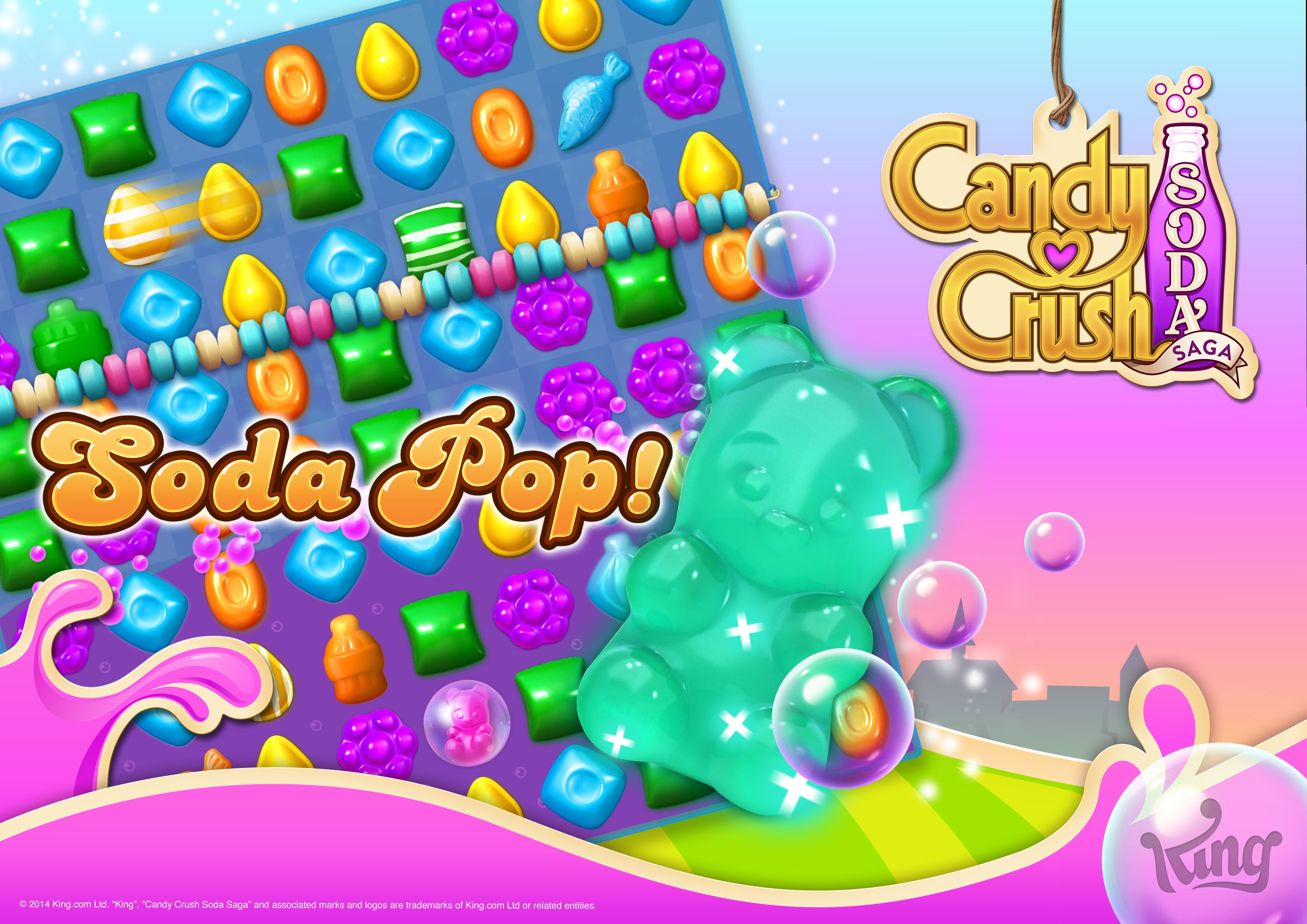 Die besten Candy Crush Soda Saga-Hintergründe für den Telefonbildschirm