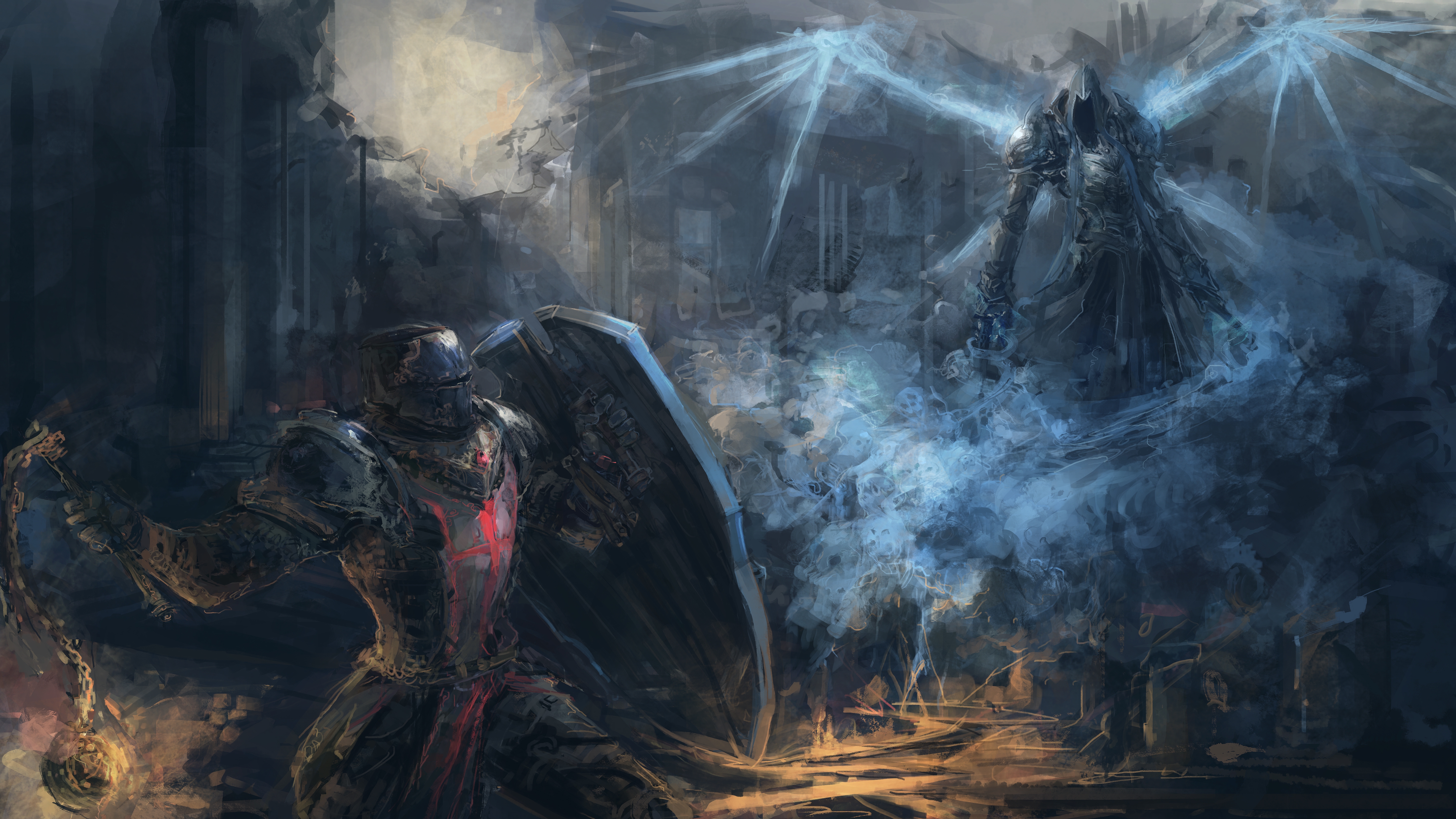 video game, diablo iii: reaper of souls, crusader (diablo iii), malthael (diablo iii), diablo
