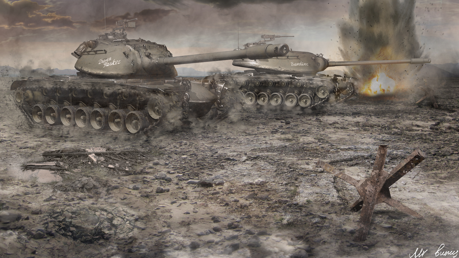 Free download wallpaper World Of Tanks, Explosion, Tank, Video Game on your PC desktop