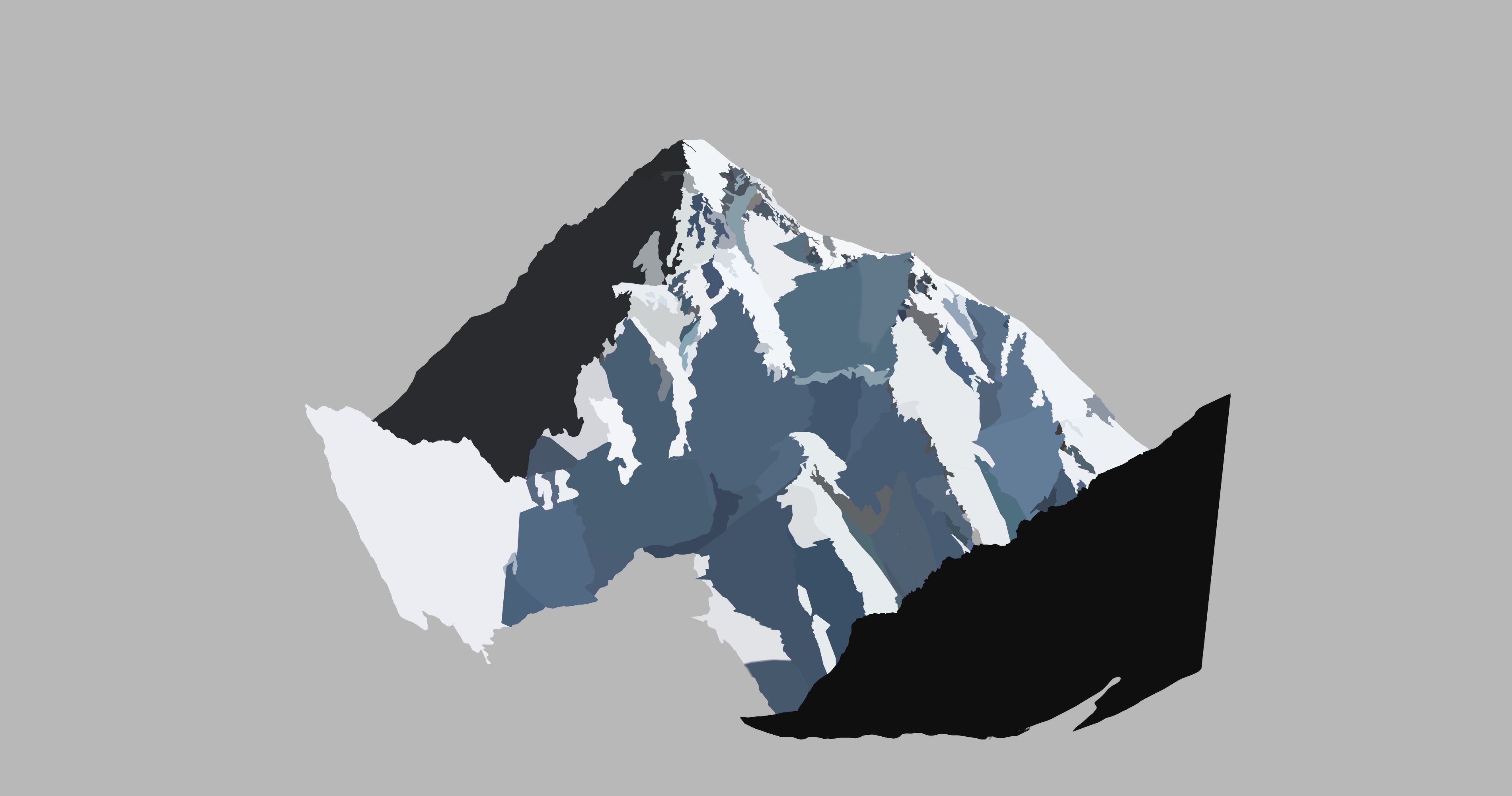Download mobile wallpaper Mountain, Peak, Artistic, Simple for free.