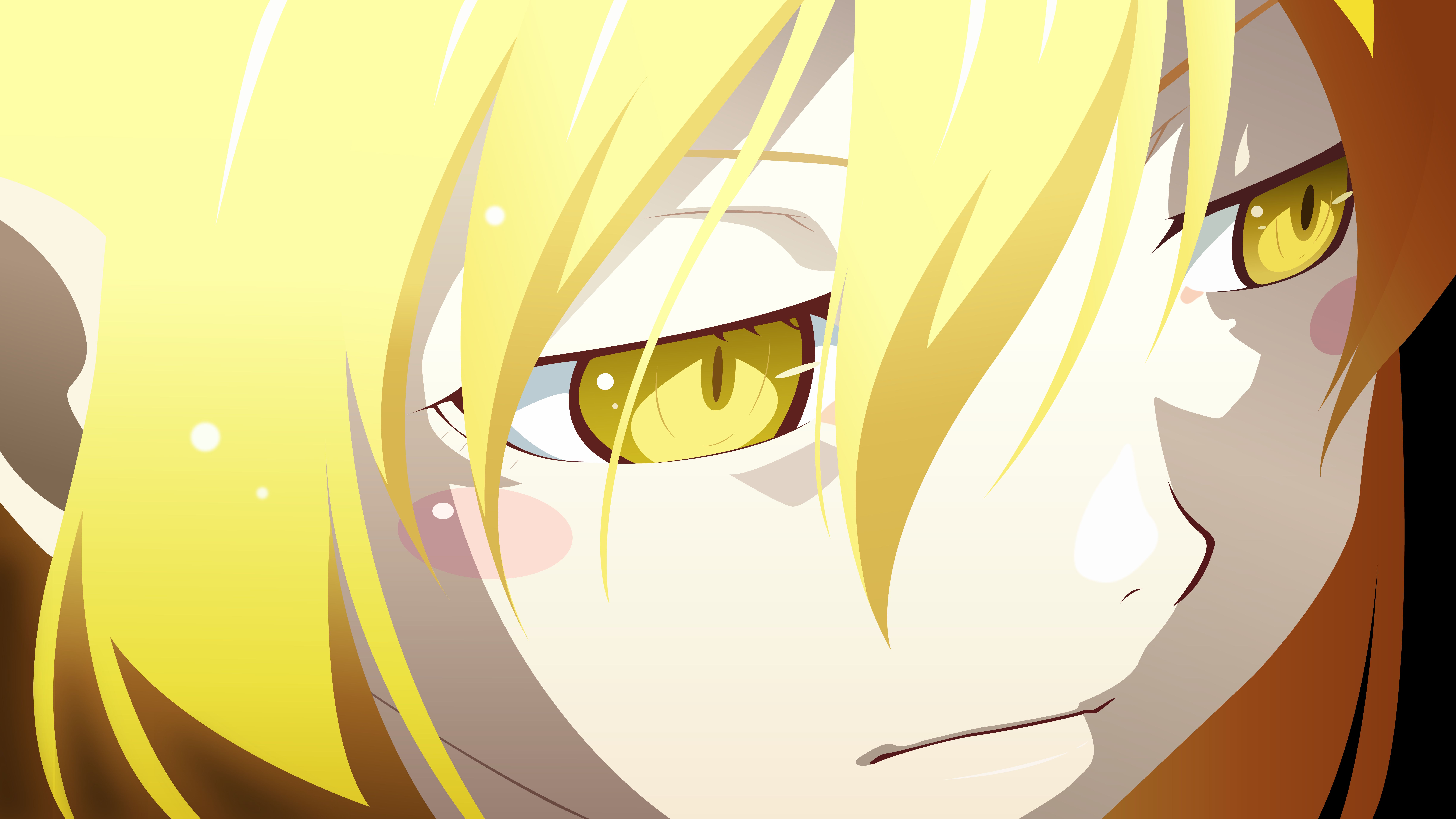 Laden Sie das Gelbe Augen, Blondinen, Animes, Monogatari (Serie), Bakemonogatari, Shinobu Oshino-Bild kostenlos auf Ihren PC-Desktop herunter