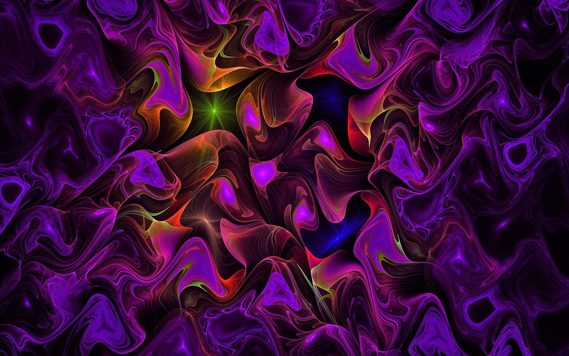 Download mobile wallpaper Abstract, Fractal, Purple, Wave for free.