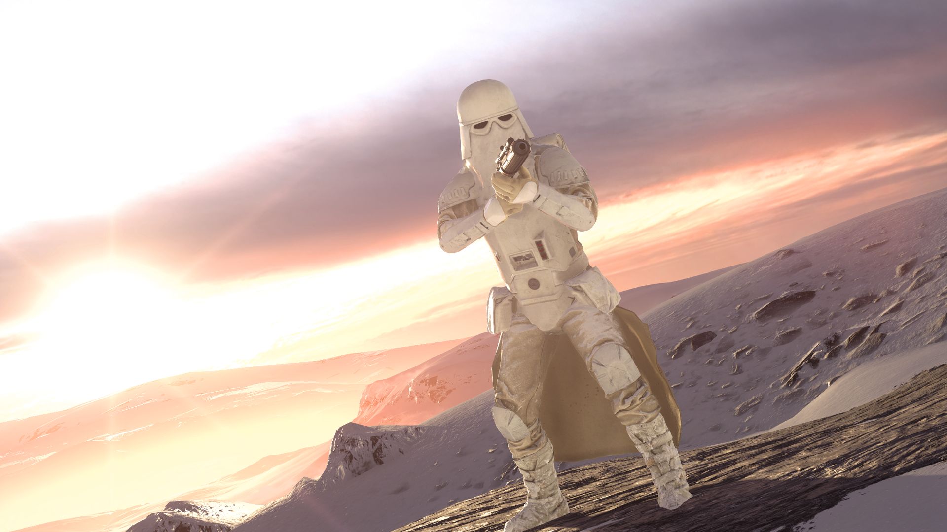 video game, star wars battlefront (2015), hoth (star wars), mountain, snow, snowtrooper, star wars
