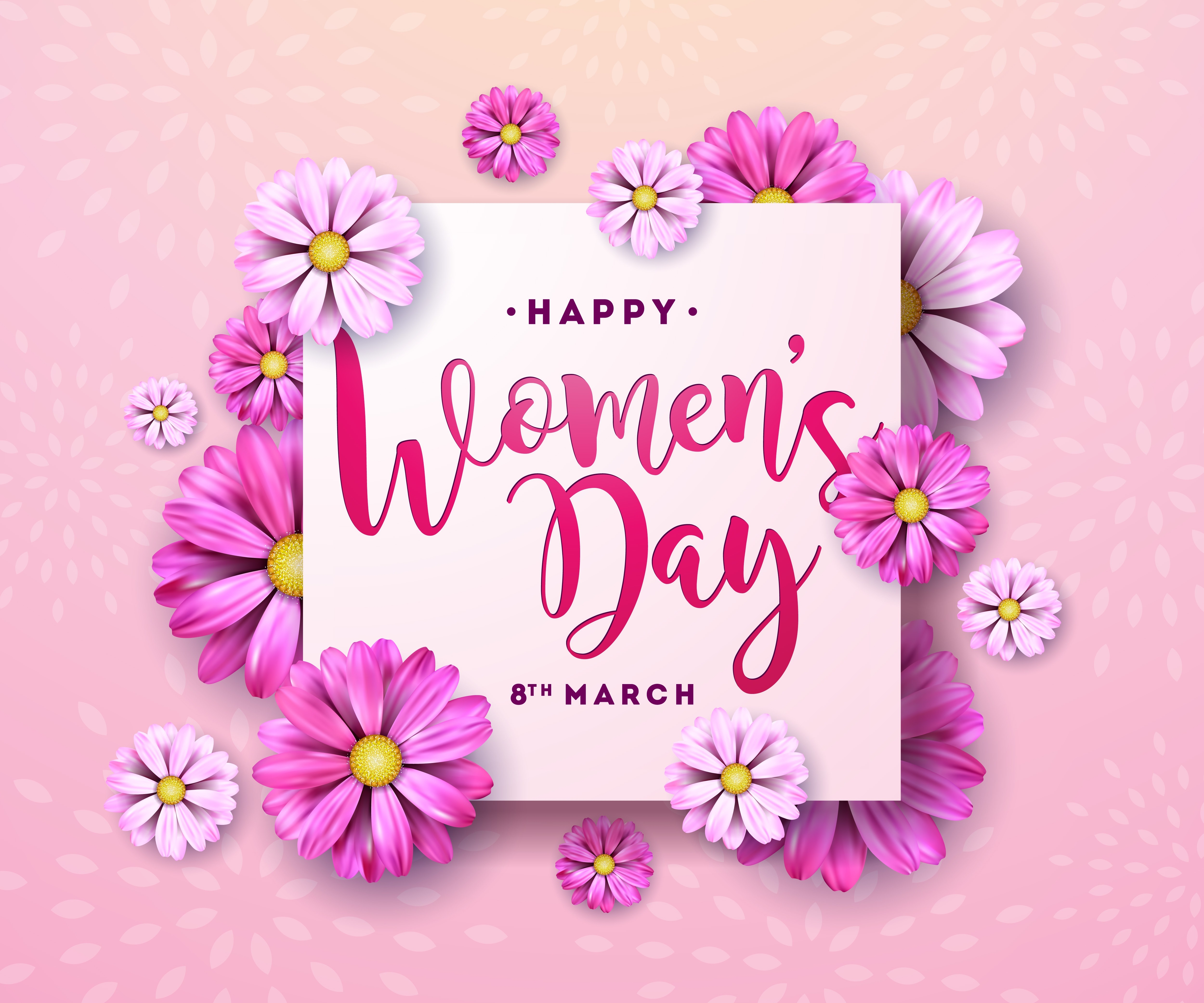 1063619壁紙のダウンロードホリデー, 女性の日, 幸せな女性の日, ピンクの花-スクリーンセーバーと写真を無料で