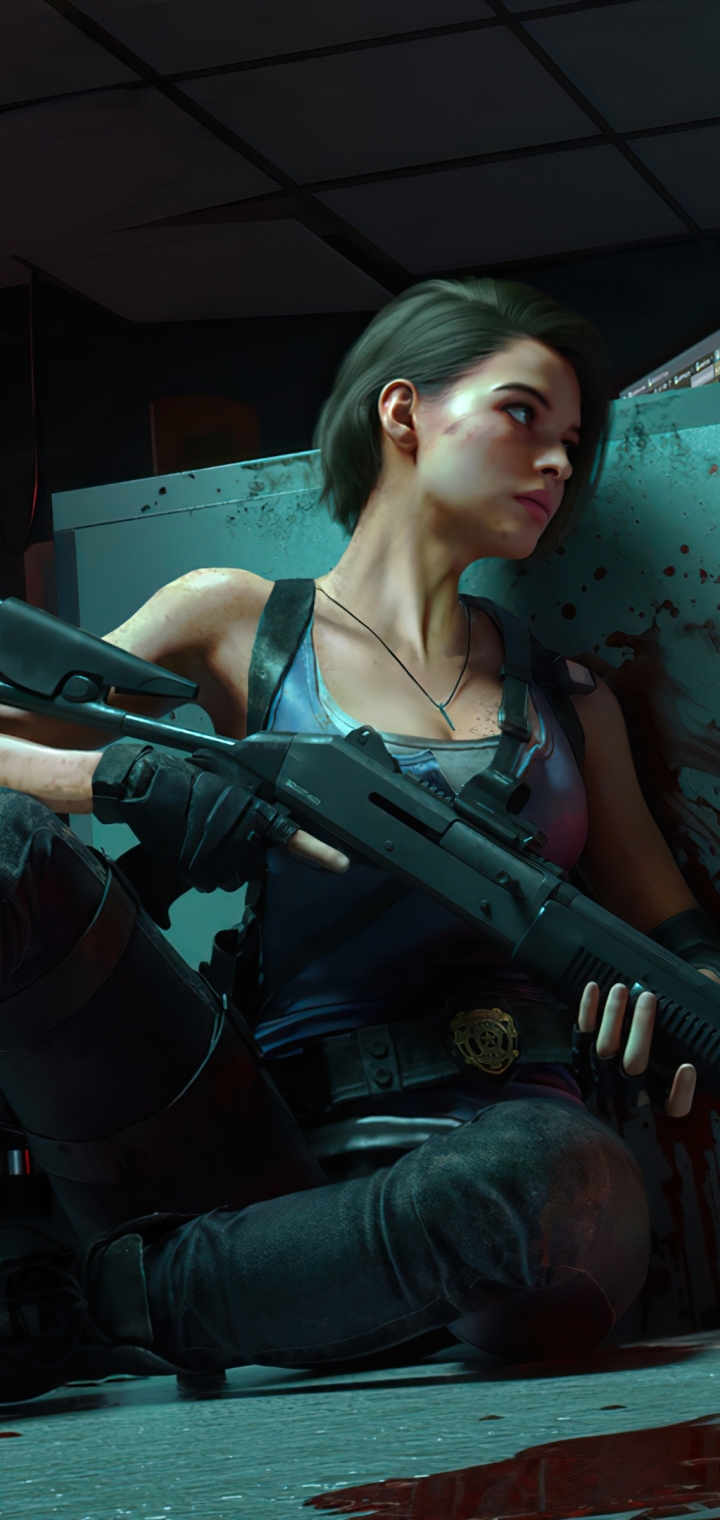 Baixar papel de parede para celular de Videogame, Espingarda, Jill Valentine, Resident Evil 3, Resident Evil 3 (2020) gratuito.