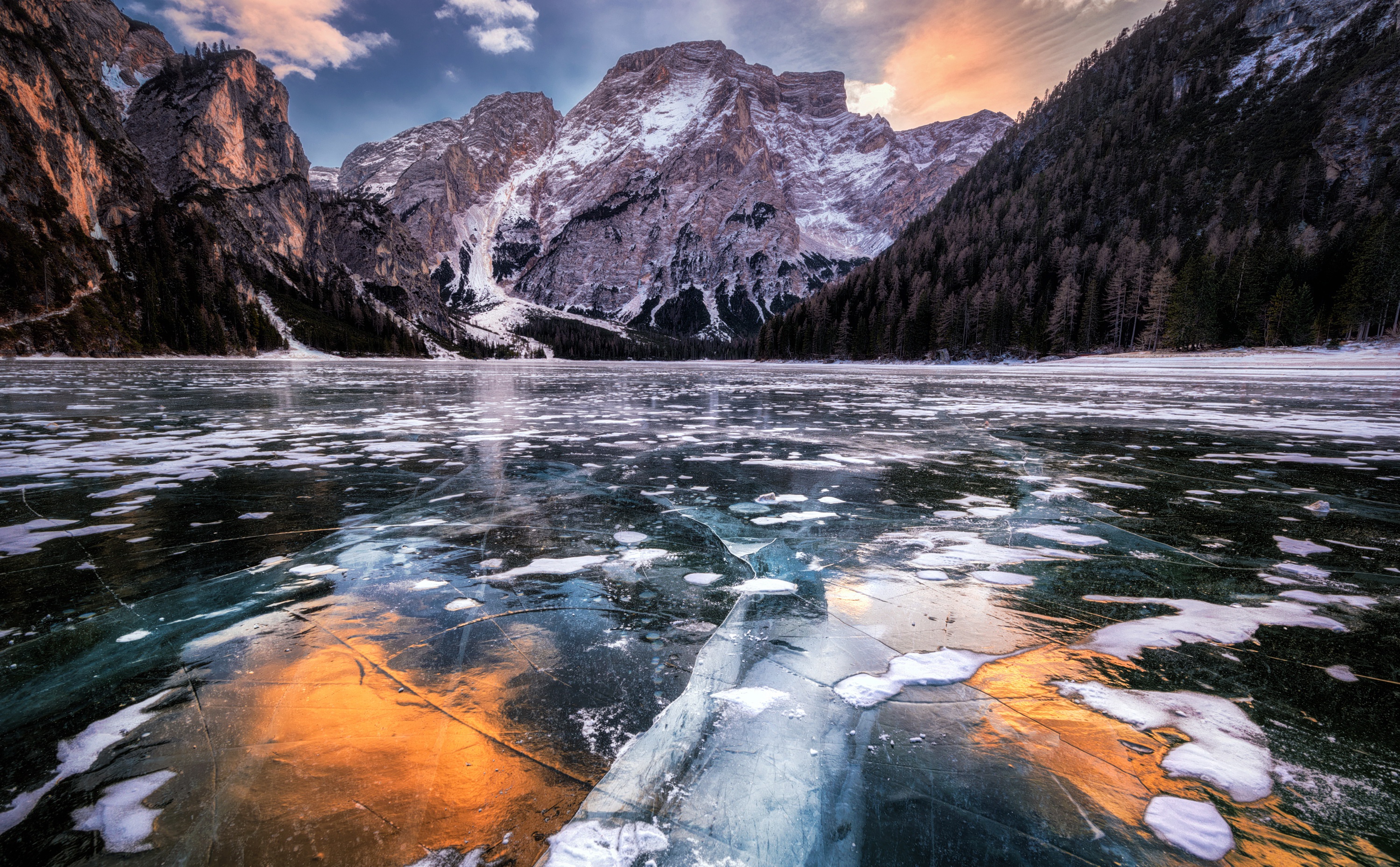 Download mobile wallpaper Nature, Ice, Lakes, Mountain, Lake, Earth for free.