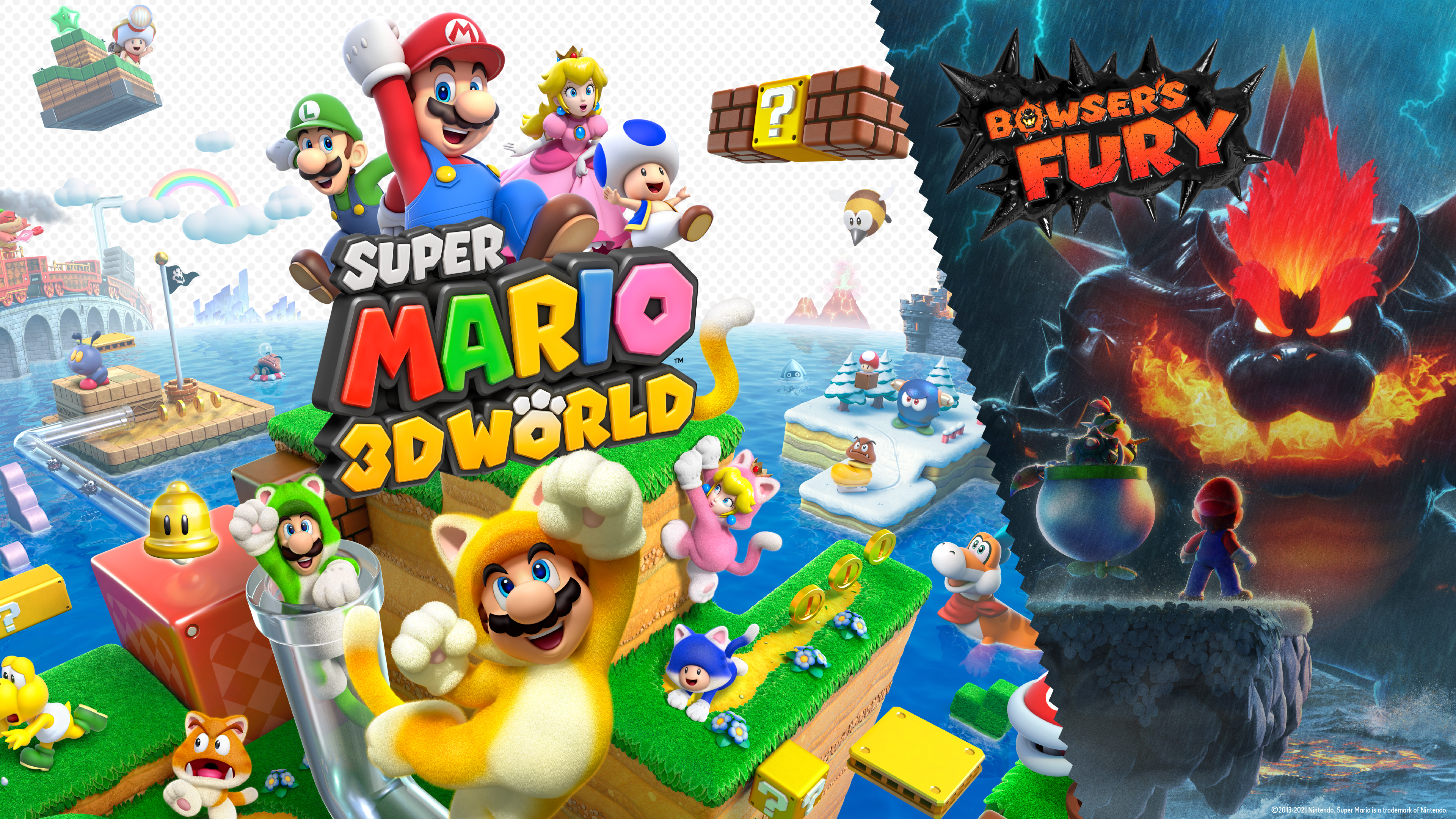 Die besten Super Mario 3D World + Bowser's Fury-Hintergründe für den Telefonbildschirm