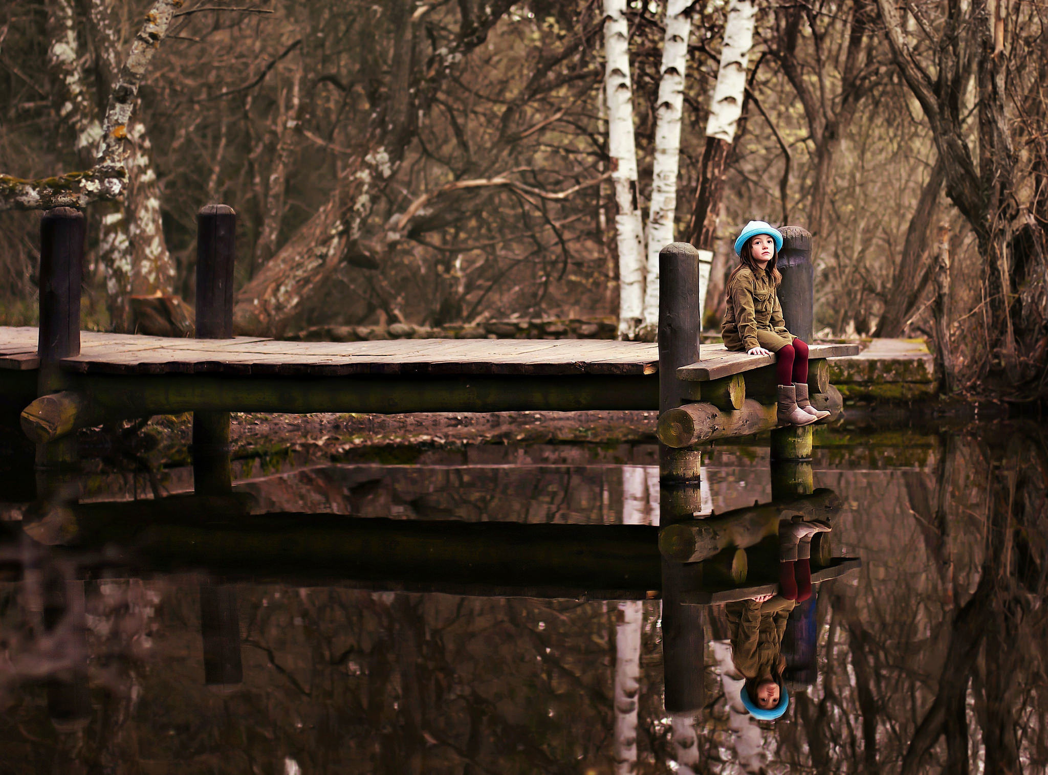 Free download wallpaper Lake, Reflection, Pier, Child, Photography on your PC desktop