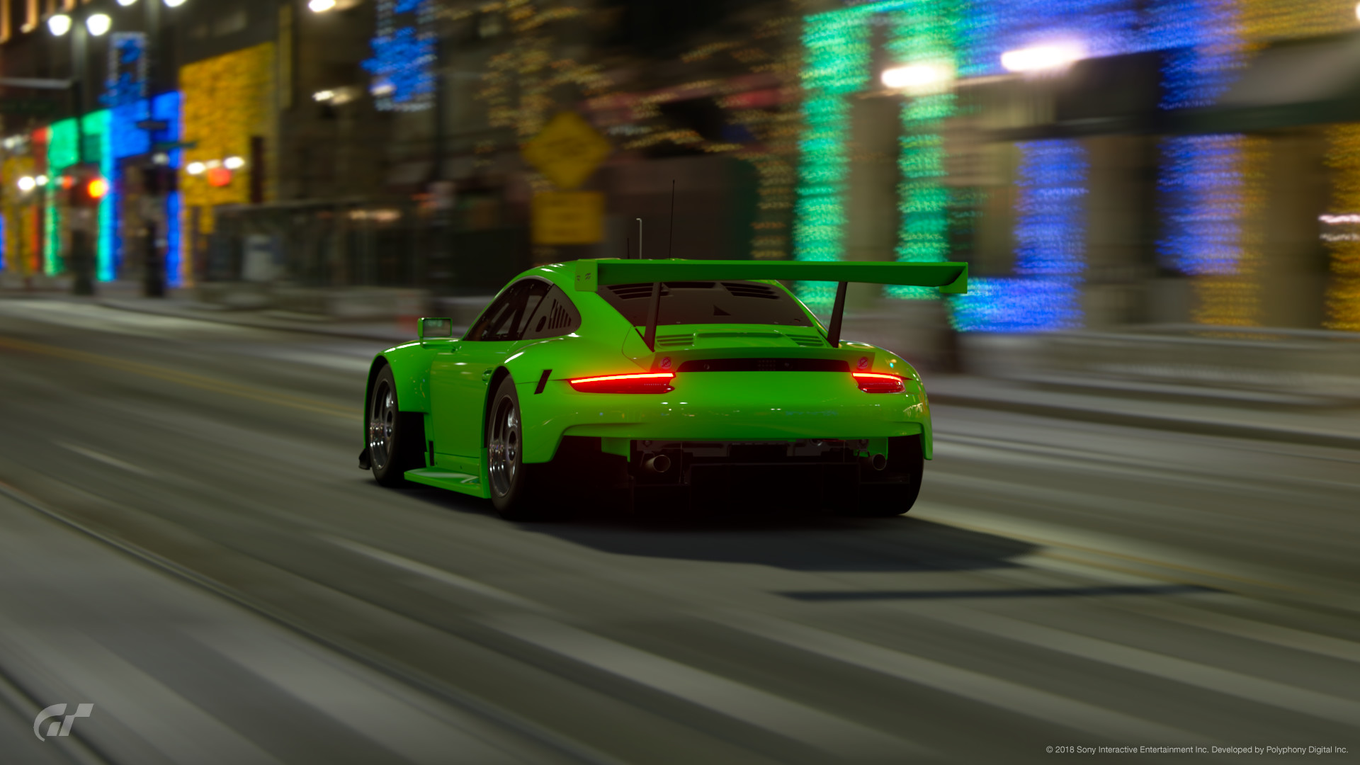 Download mobile wallpaper Porsche, Car, Porsche 911, Gran Turismo, Video Game, Green Car, Gran Turismo Sport, Porsche 911 Rsr for free.