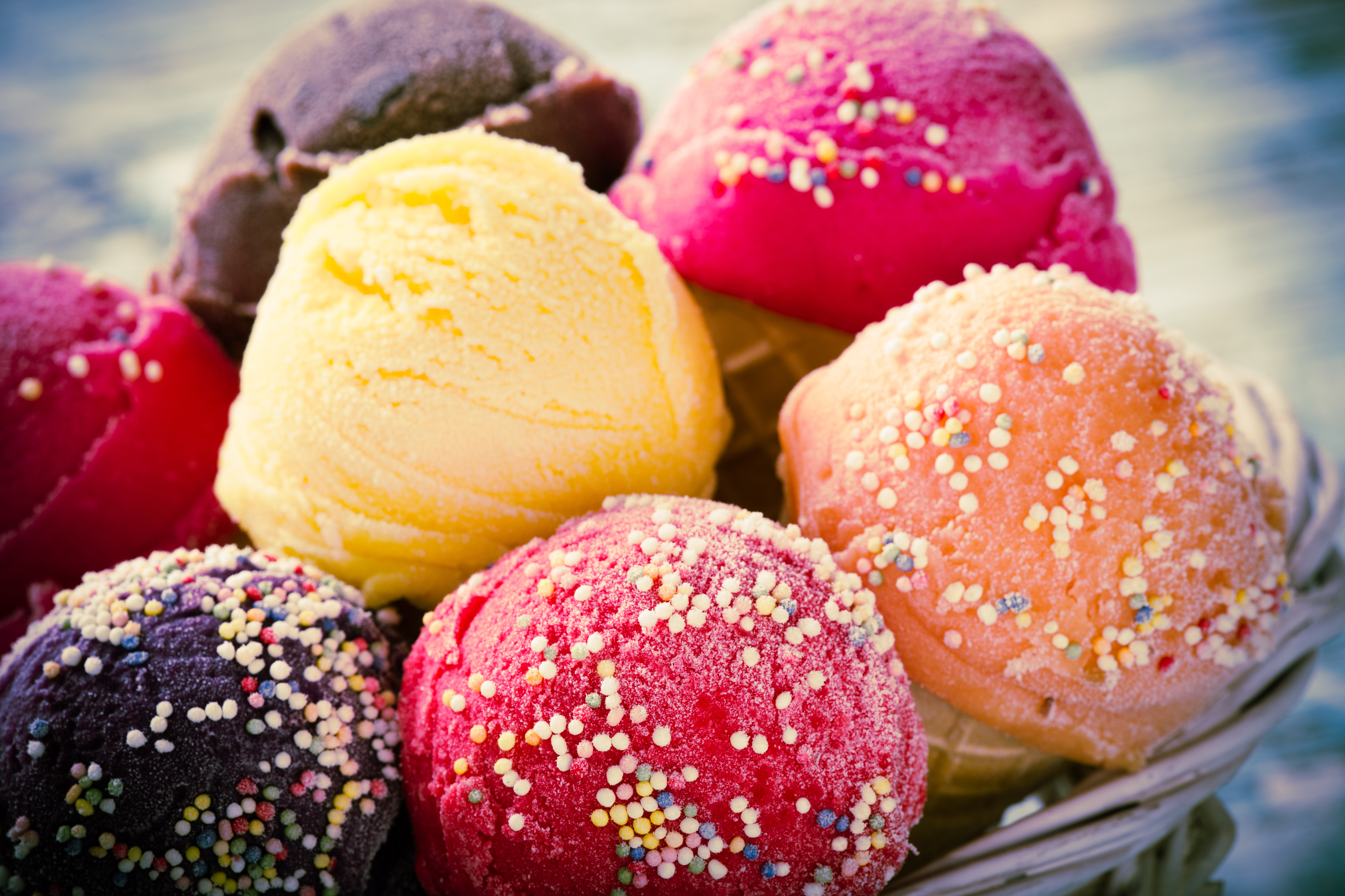 Download mobile wallpaper Food, Ice Cream, Close Up, Colors, Sweets for free.