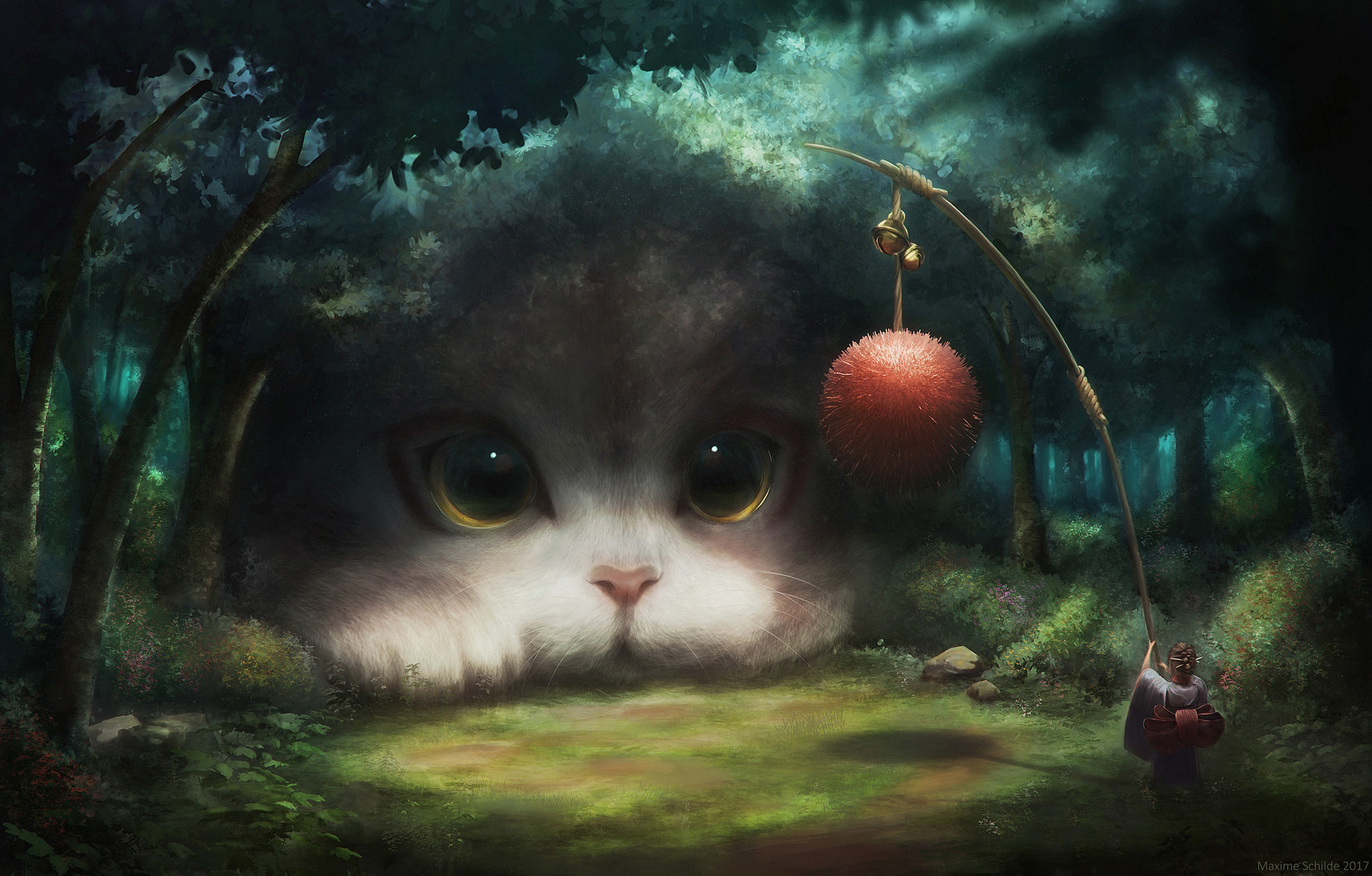 Free download wallpaper Fantasy, Cat, Fantasy Animals on your PC desktop