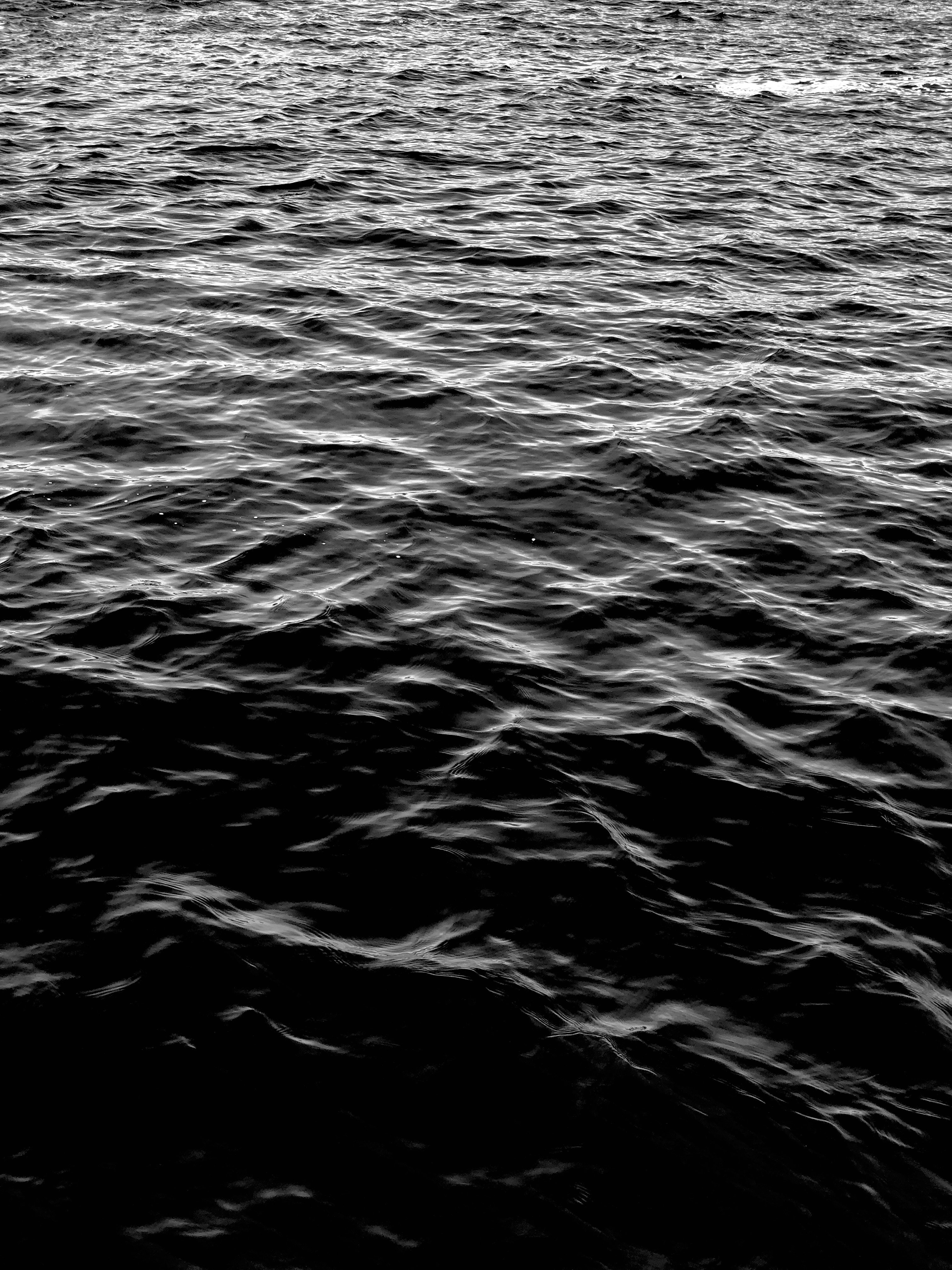 Download mobile wallpaper Ripples, Ripple, Waves, Nature, Water, Dark for free.
