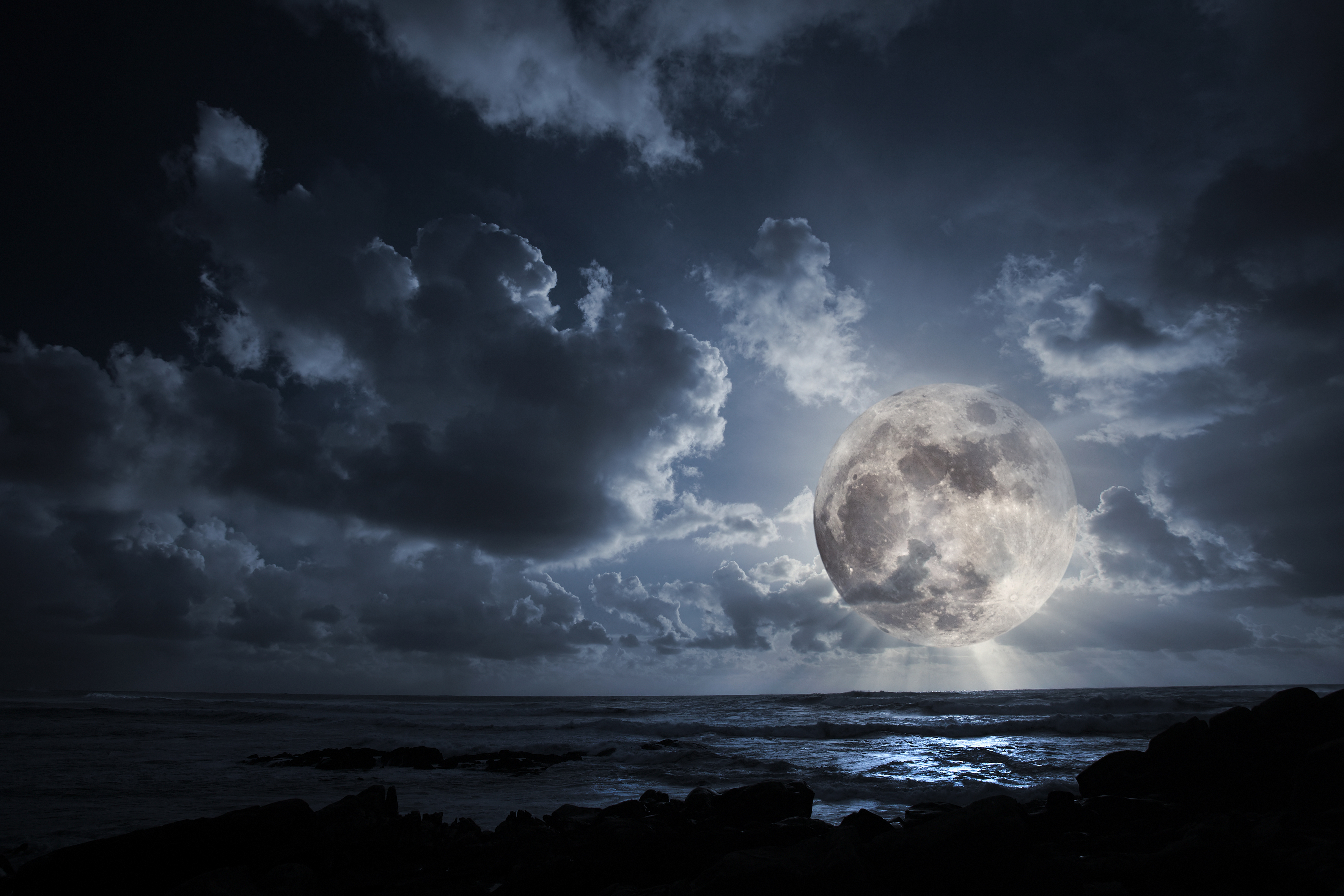 Download mobile wallpaper Moon, Artistic for free.