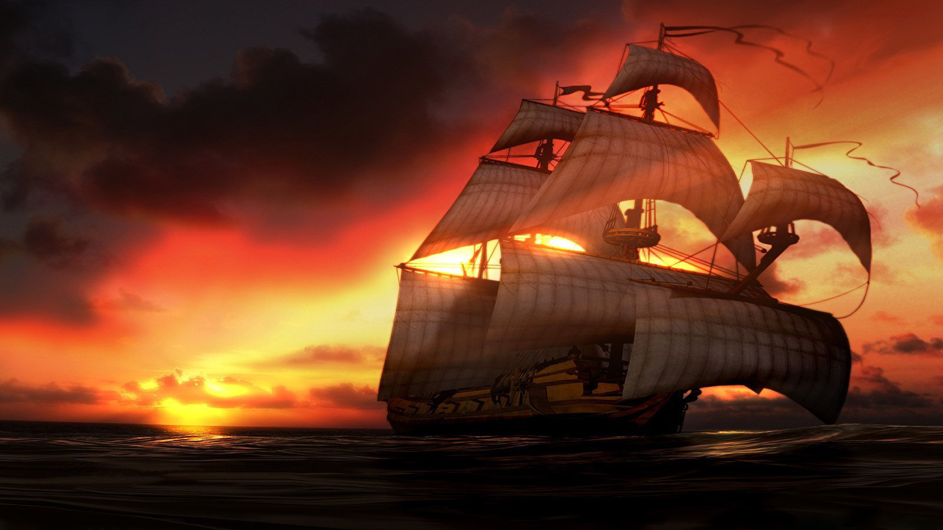 Download mobile wallpaper Boat, Fantasy, Ship for free.