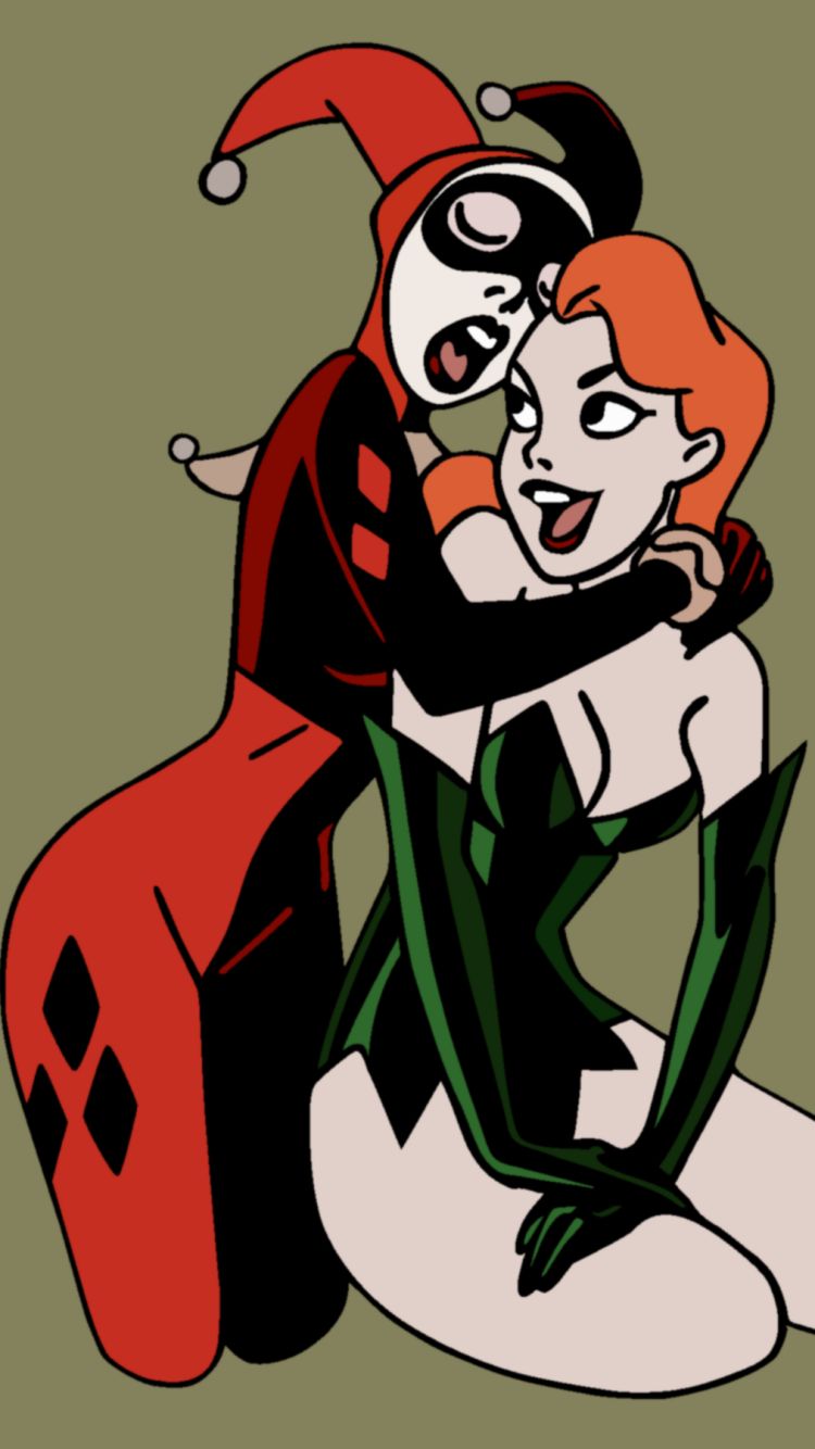 Handy-Wallpaper Comics, Harley Quinn, Giftiger Efeu, Gotham City Sirens kostenlos herunterladen.
