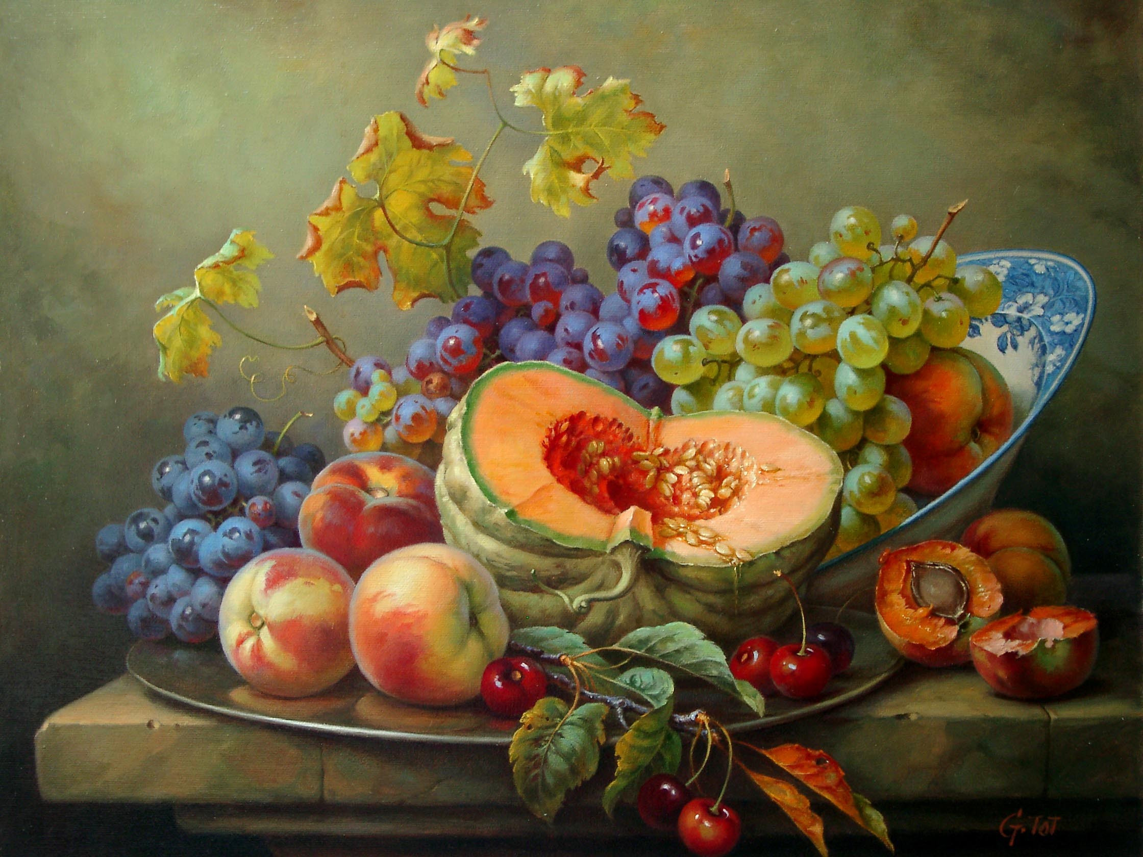 Download mobile wallpaper Grapes, Still Life, Leaf, Fruit, Artistic for free.