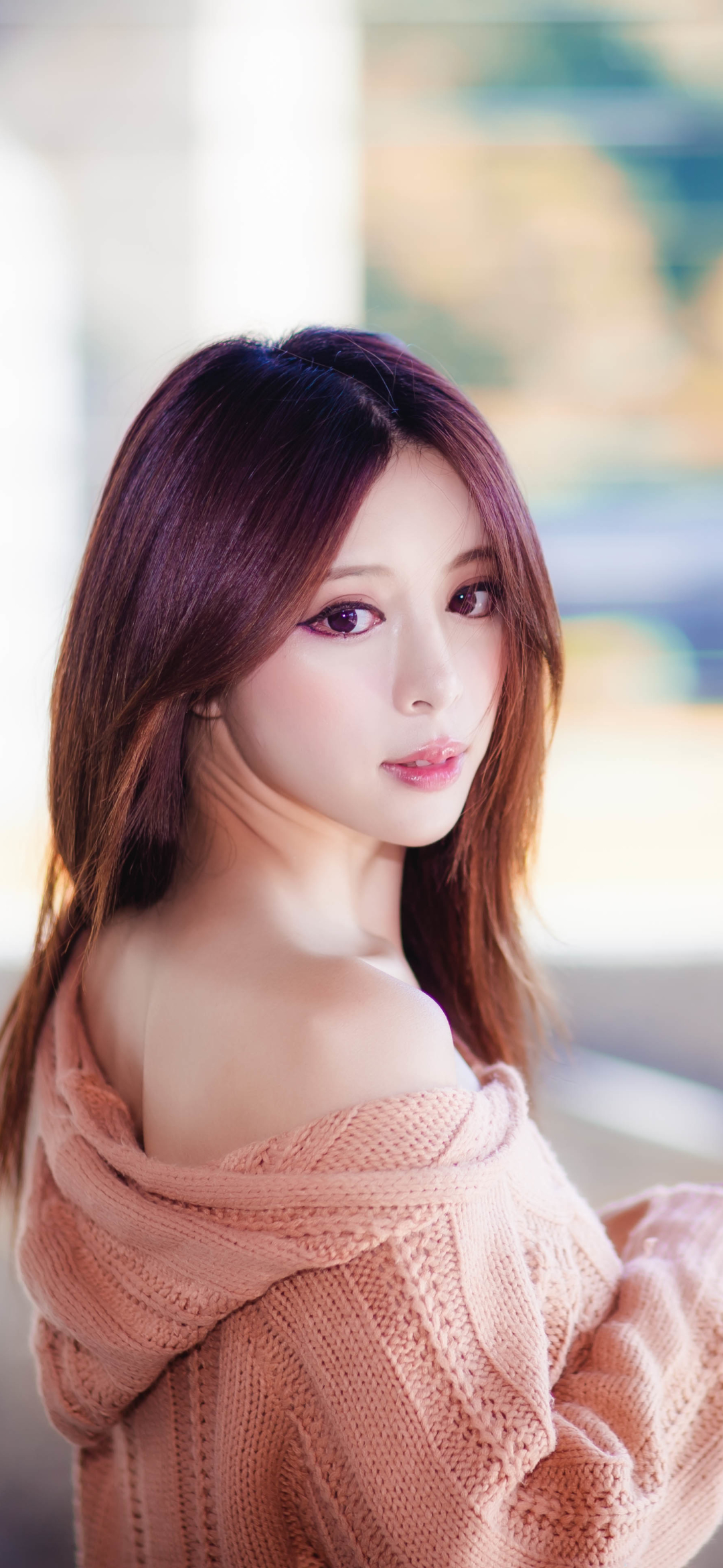 Download mobile wallpaper Bokeh, Face, Women, Taiwan, Asian, Taiwanese, Julie Chang, Zhang Qi Jun for free.