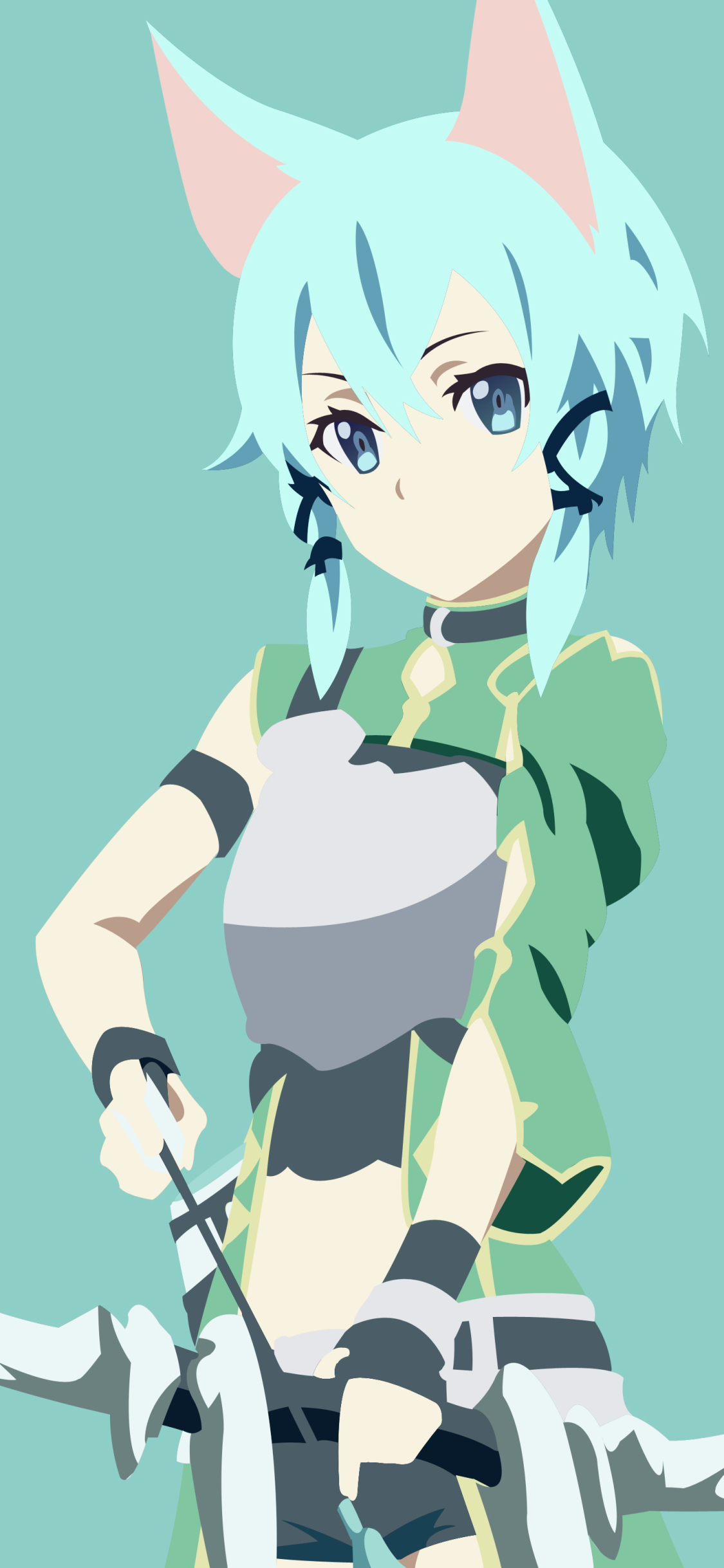 Download mobile wallpaper Anime, Sword Art Online, Minimalist, Sword Art Online Ii, Sinon (Sword Art Online), Shino Asada for free.