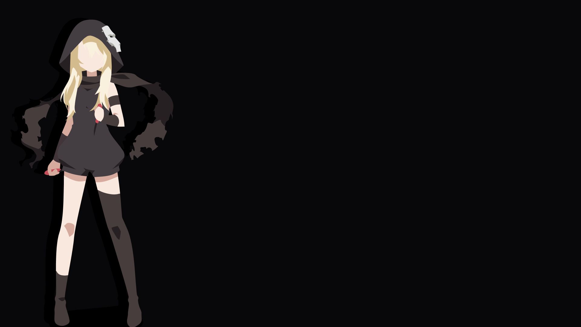 420152 baixar papel de parede anime, fate/kaleid liner prisma illya, assassino (fate/kaleid liner prisma illya), cabelo loiro, destino (série), capuz, illyasviel von einzbern, cabelo longo, minimalista, cachecol, meias, coxas - protetores de tela e imagens gratuitamente