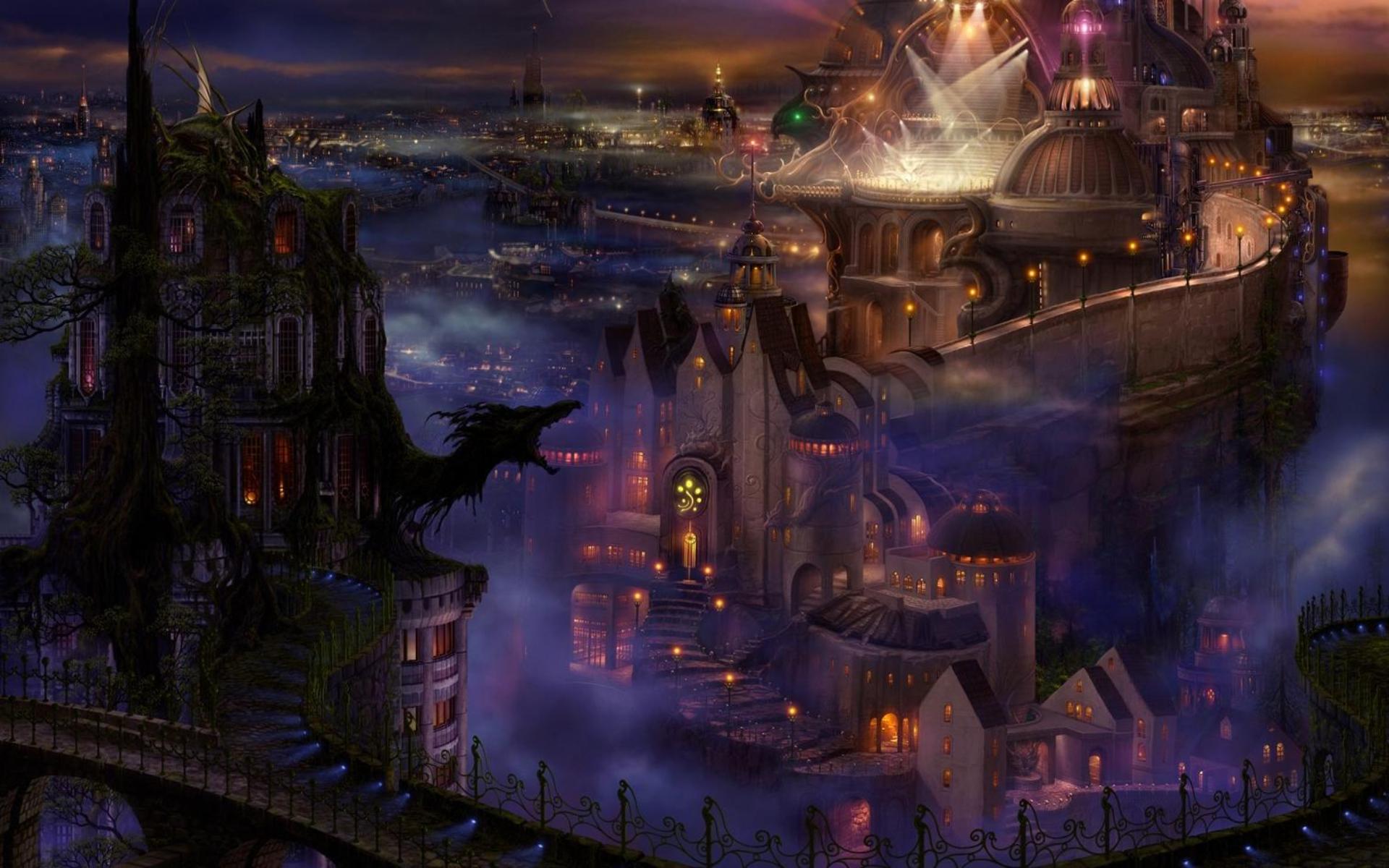 Free download wallpaper Fantasy, City on your PC desktop