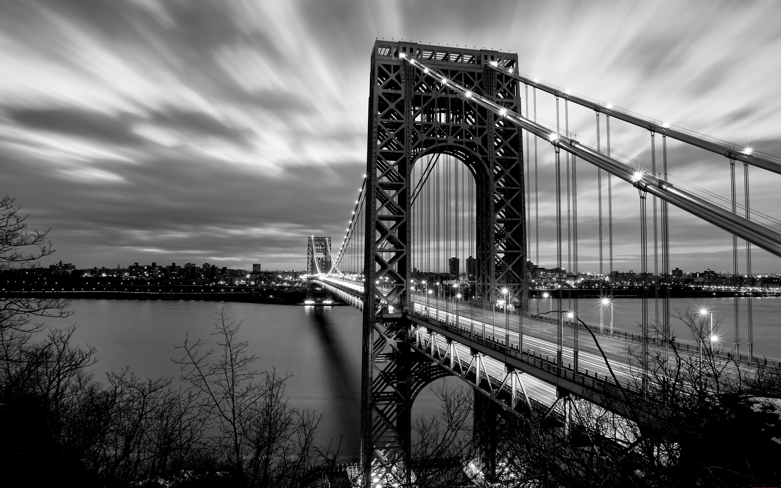 Скачати мобільні шпалери Створено Людиною, Міст Джорджа Вашингтона безкоштовно.
