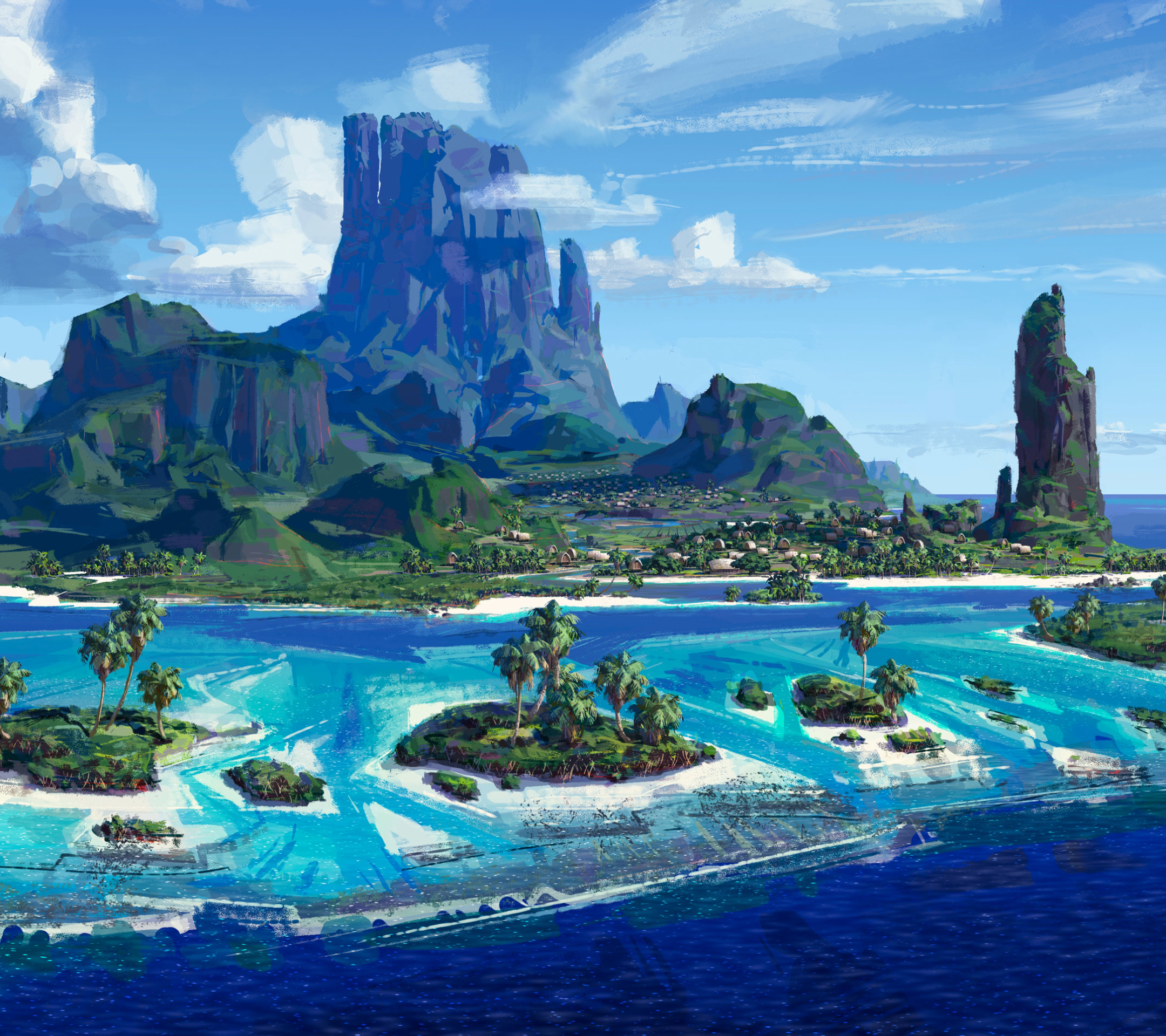1257495 descargar imagen películas, moana: un mar de aventuras, isla, vaiana (película): fondos de pantalla y protectores de pantalla gratis