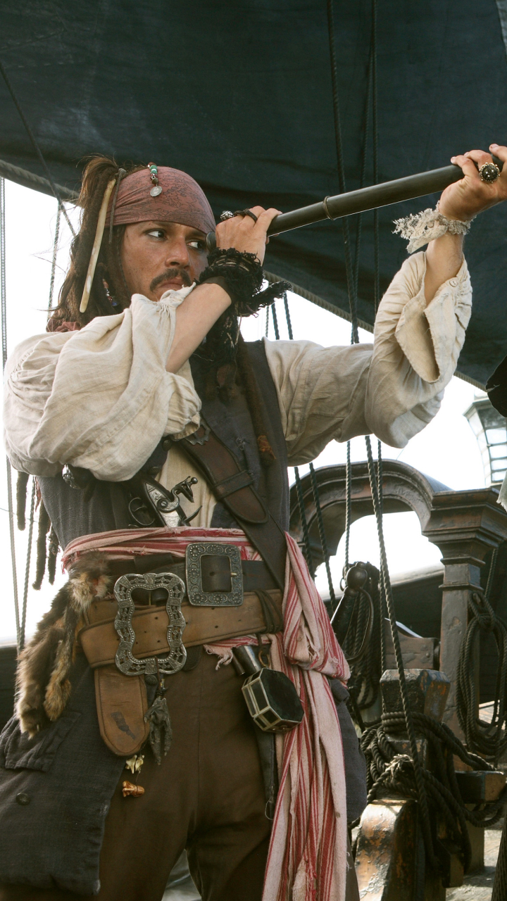 Скачать картинку Кино, Джек Воробей, Джонни Депп, Пираты Карибского Моря: На Краю Света, Пираты Карибского Моря в телефон бесплатно.