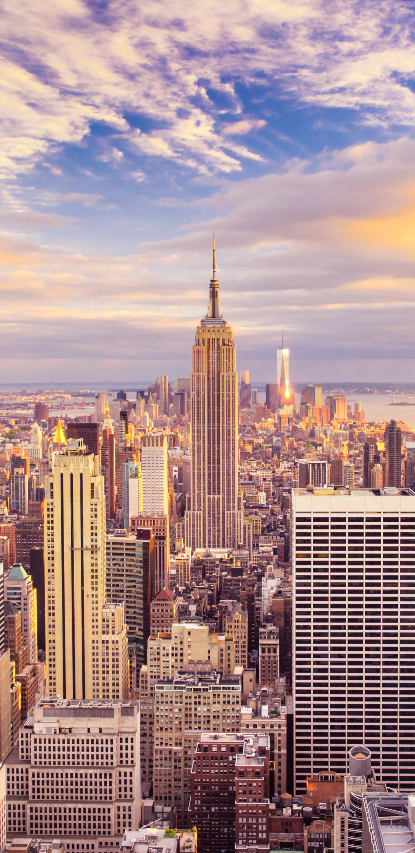 Download mobile wallpaper Cities, Usa, City, Skyscraper, Building, Horizon, Cityscape, New York, Empire State Building, Man Made for free.