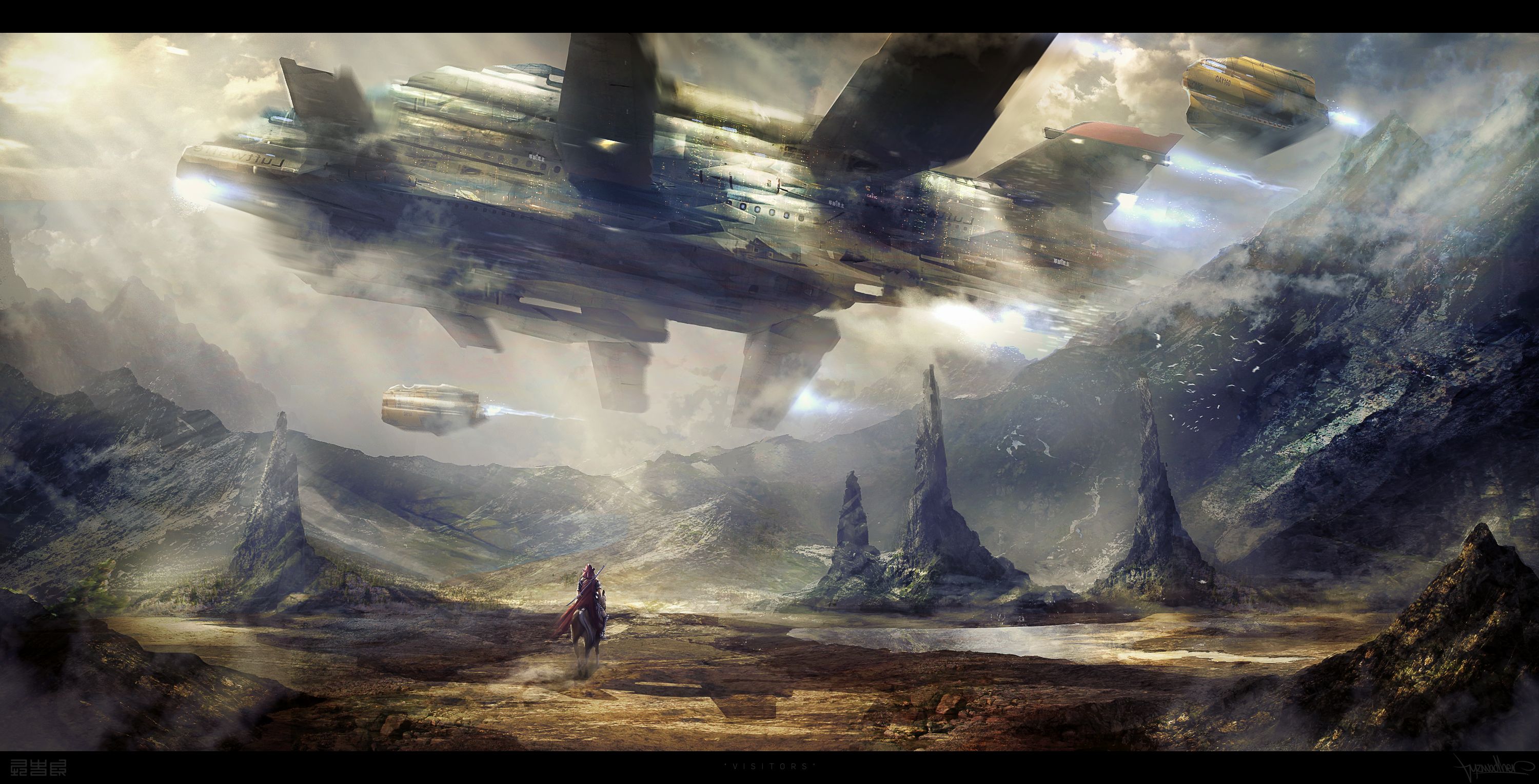 Handy-Wallpaper Landschaft, Science Fiction kostenlos herunterladen.