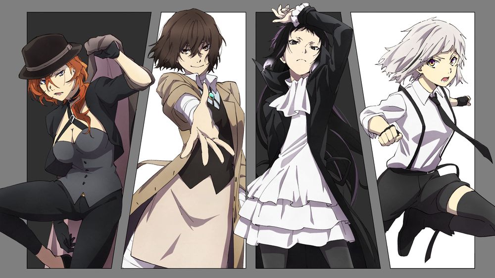 HDデスクトップ 壁紙: 芥川龍之介, 文豪ストレイドッグス, アニメ, 中島敦, 中原中也, ジェンダーベンド, 太宰治ダウンロード無料画像 ...