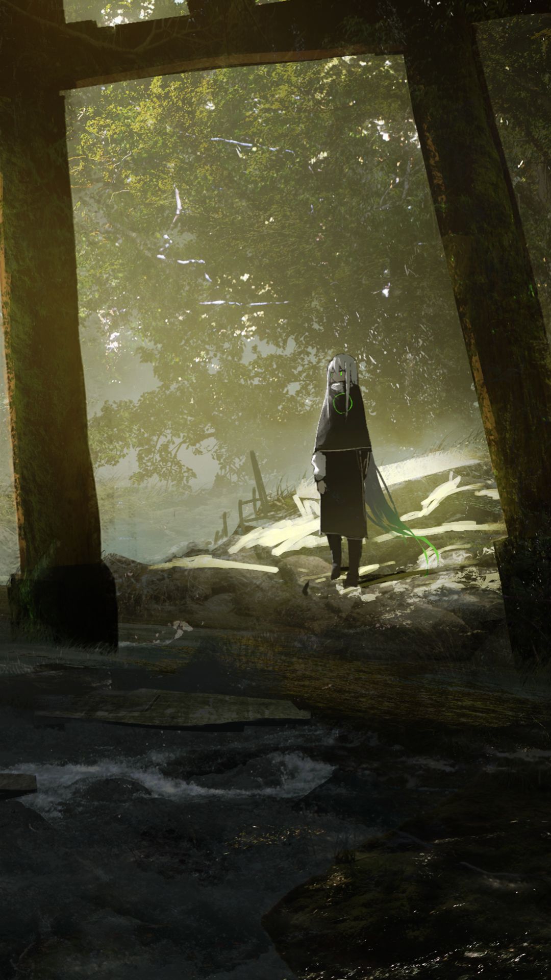 Download mobile wallpaper Anime, Landscape, Forest for free.