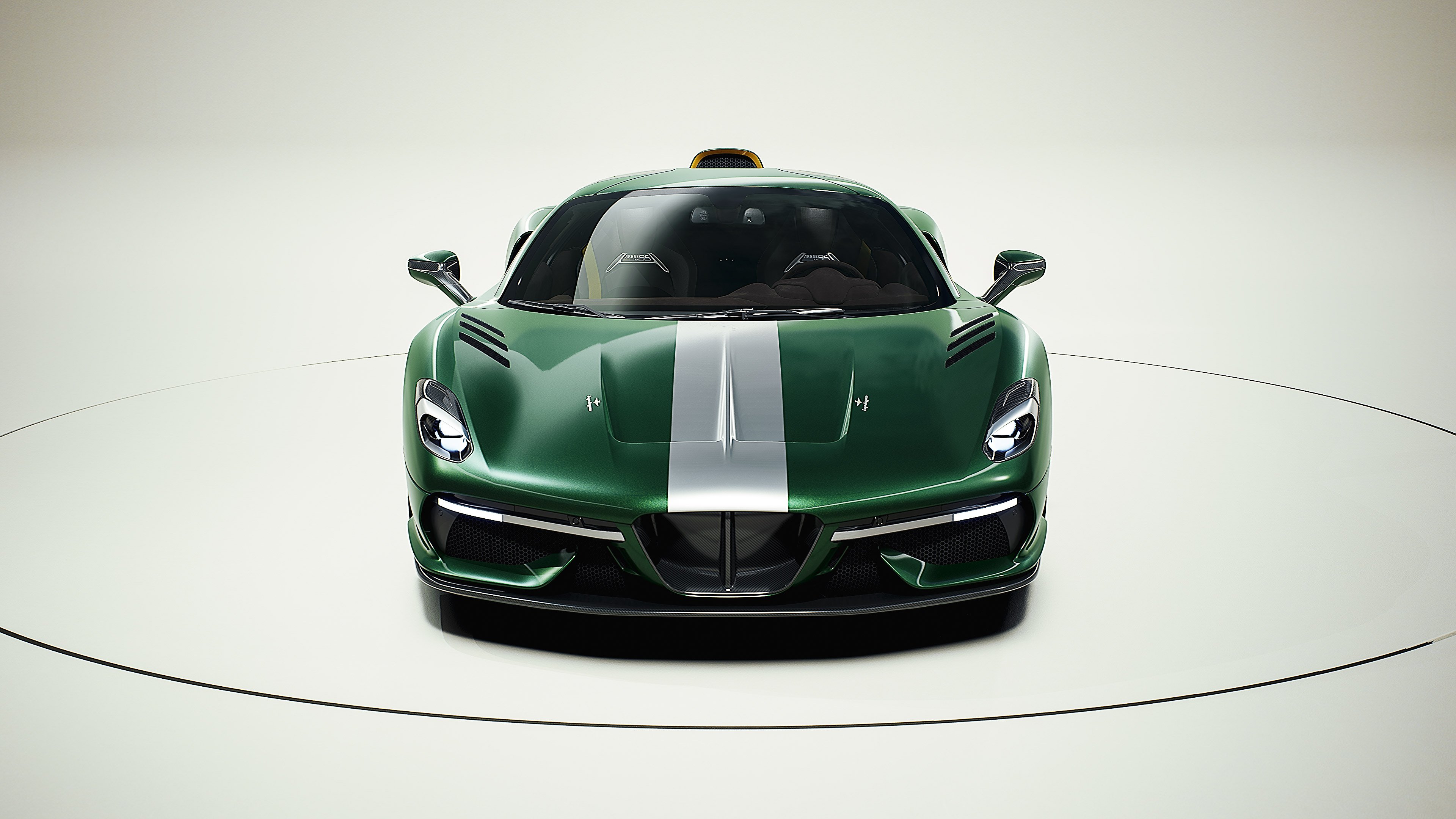 Download mobile wallpaper Car, Supercar, Vehicles, Green Car, Touring Arese Rh95 for free.