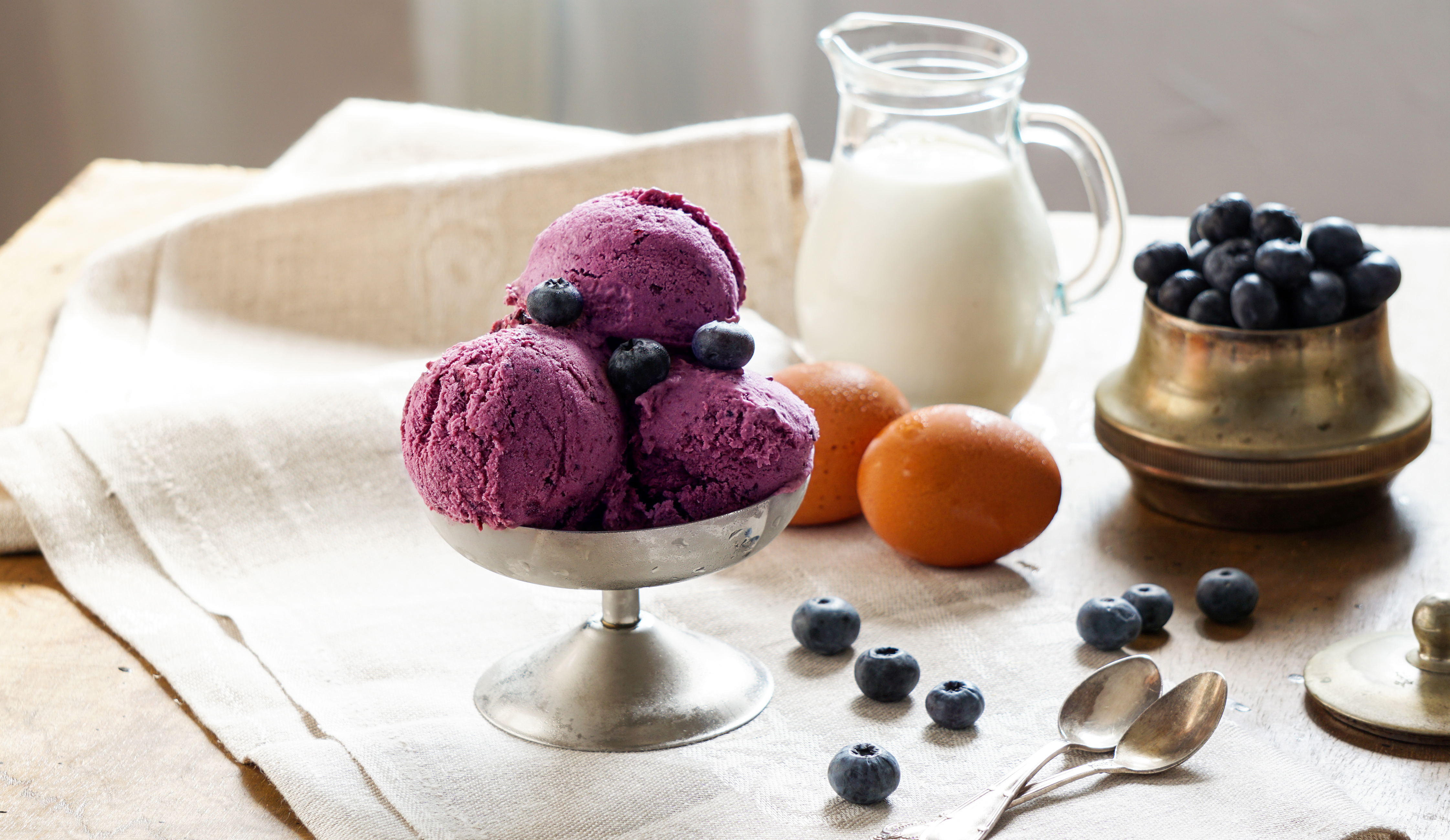 Download mobile wallpaper Food, Blueberry, Ice Cream, Still Life, Berry for free.