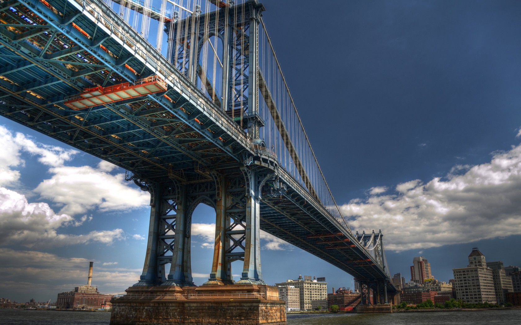 Téléchargez des papiers peints mobile Pont De Manhattan, Construction Humaine gratuitement.