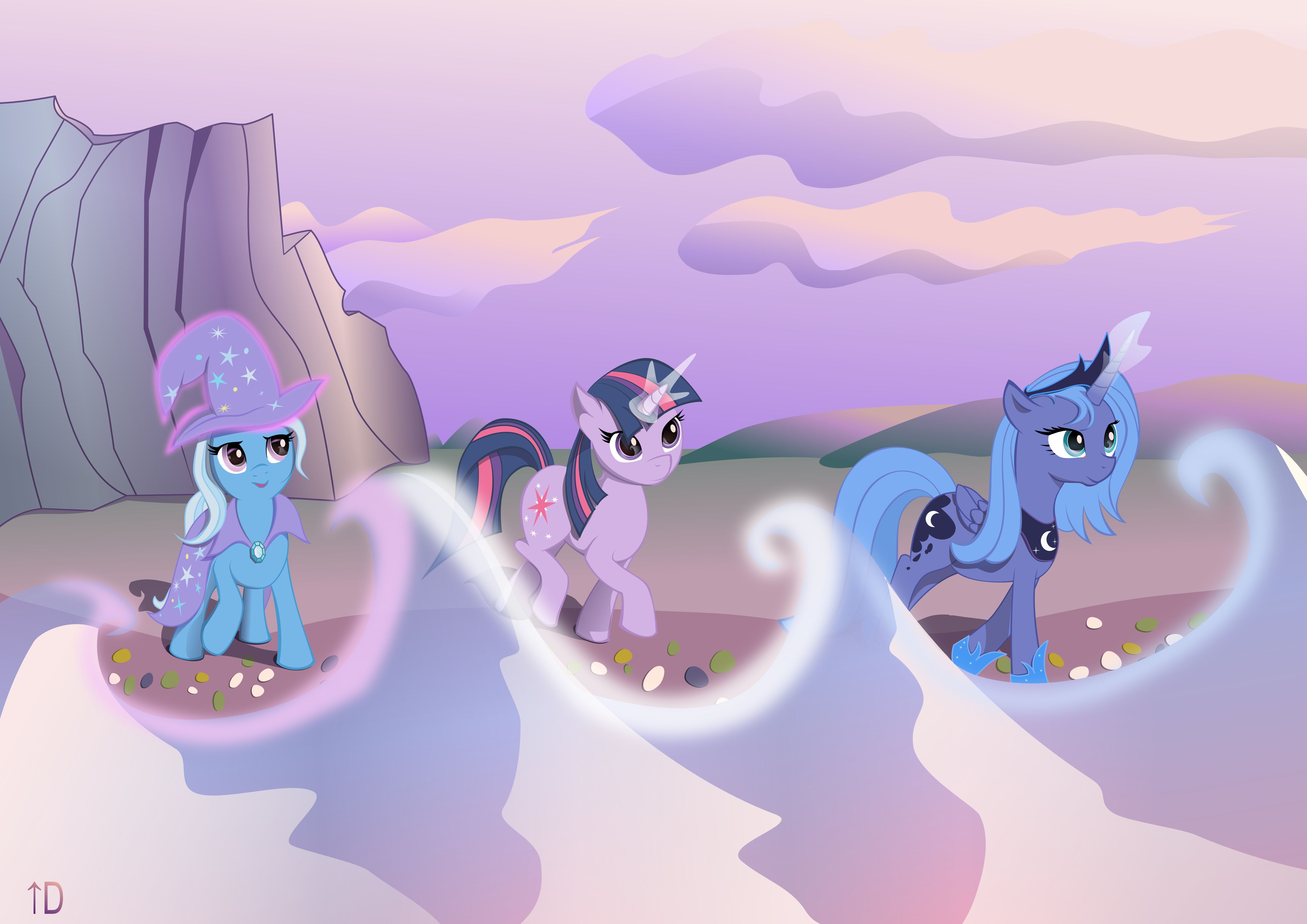 tv show, my little pony: friendship is magic, princess luna, trixie (my little pony), twilight sparkle, my little pony