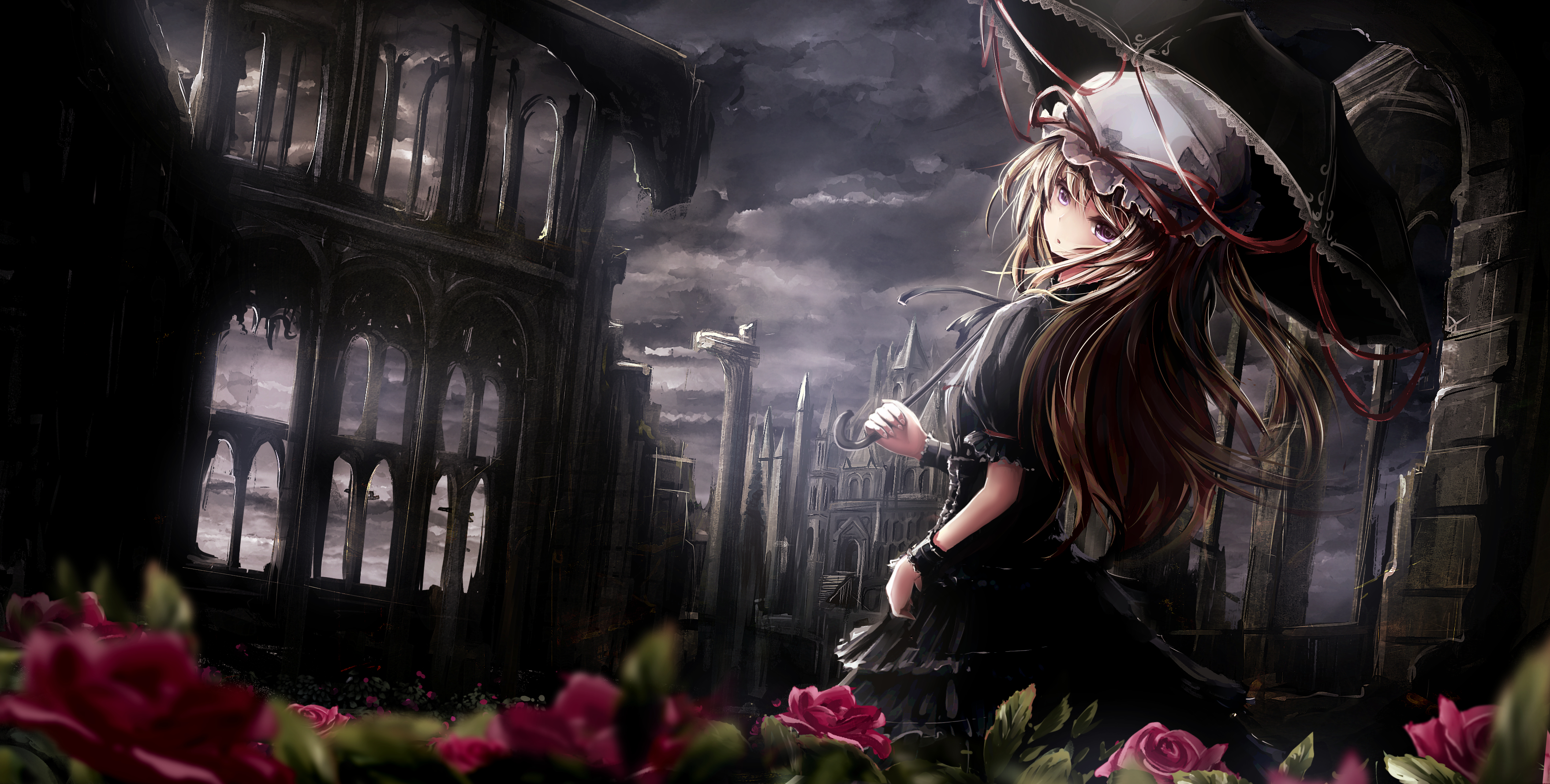 Free download wallpaper Anime, Gothic, Dark, Touhou on your PC desktop