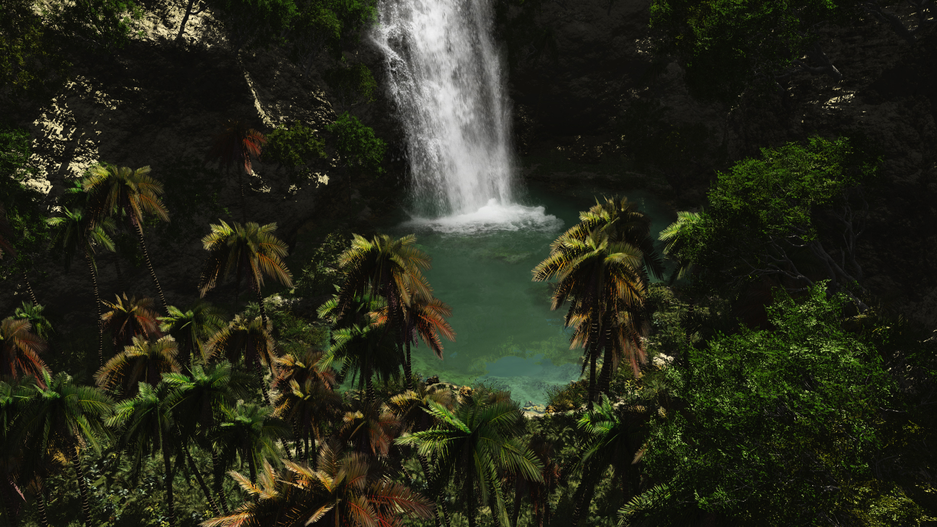 Download mobile wallpaper Waterfall, Waterfalls, Tree, Earth for free.