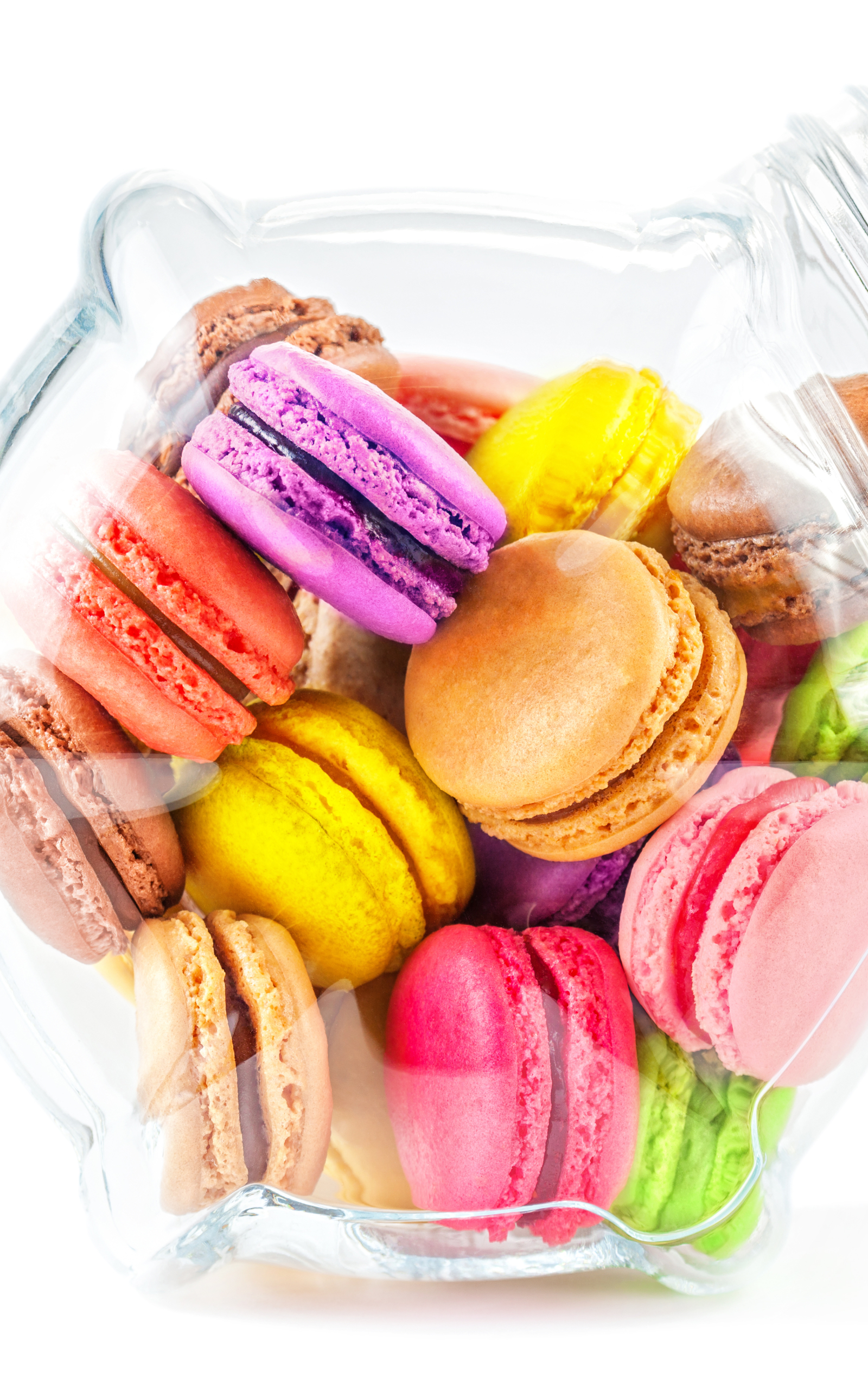 Download mobile wallpaper Food, Colors, Jar, Sweets, Macaron for free.