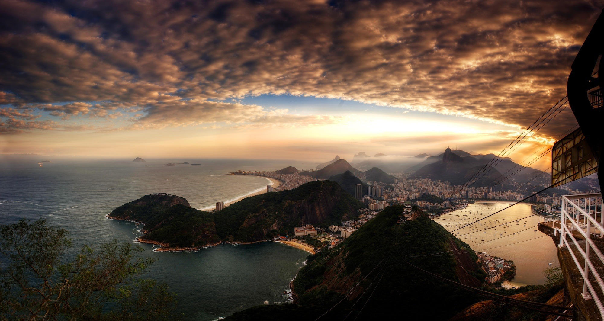 Download mobile wallpaper Landscape, Nature, Sea, Cityscape, Cloud, Rio De Janeiro, Photography for free.